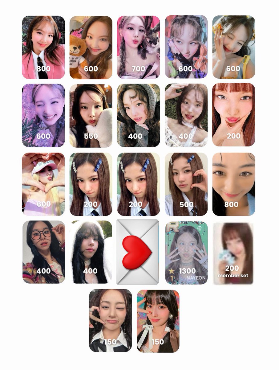 wts lfb twice ph

twice qs set - ₱10,350

- sold as set only
- prio payo / 2 weeks w nrdp
- x sensi, rush
- check alt

reply / dm to claim

t. nayeon momo sana jihyo chaeyoung fol ld suit pop teddy b1&amp;2 ube bunny ribbon wy mittens earmuffs bread heart meep clips specs barbie