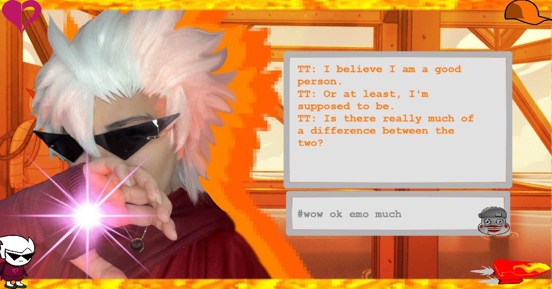 roddywuzhere's tweet photo. i made this or whatever hai #dirkstrider #dirkstridercosplay #homestuck #homestuckcosplay #cosplayer https://t.co/ywB81Mh4Wu