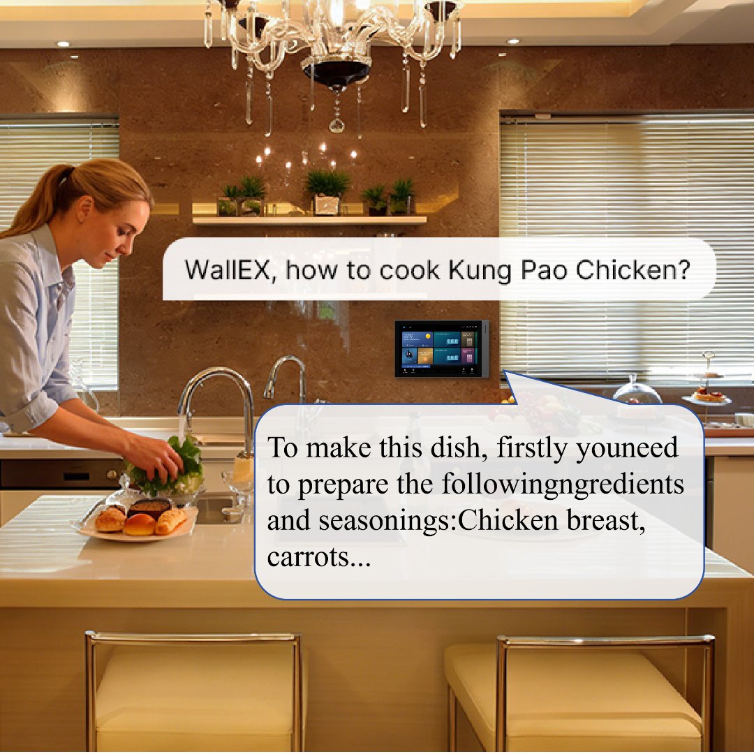WallEX2026's tweet image. WallEX transforms your kitchen: get cooking tips, meal ideas, and diet suggestions—all with a simple voice interaction. Cook smarter, eat better, effortlessly.
#WallEX #SmartKitchen #Cooking #Riyadh #LuxuryLiving