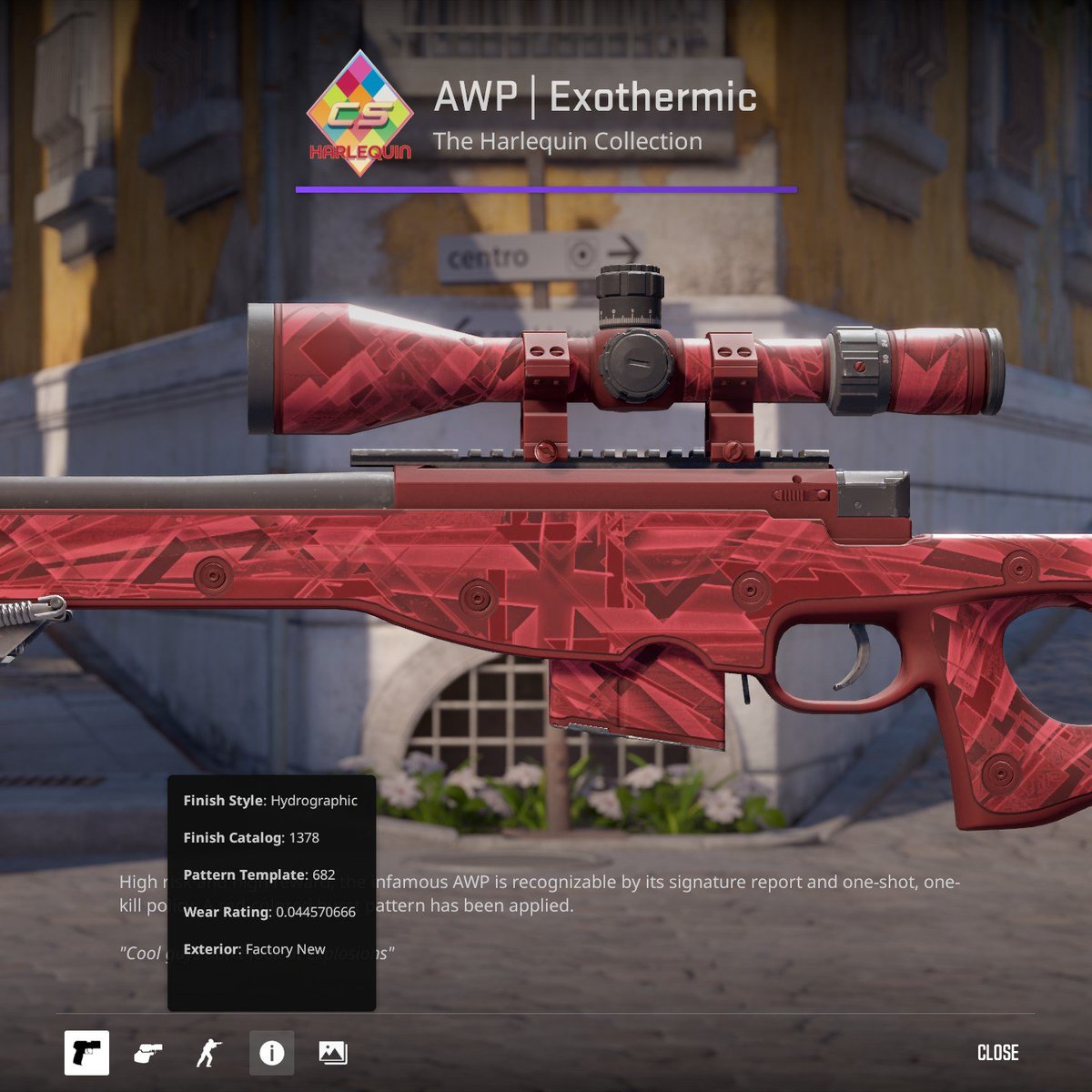 Aaron_CS2's tweet image. The AWP Exothermic has what looks like a backwards swastika on pattern seed 682 🤔