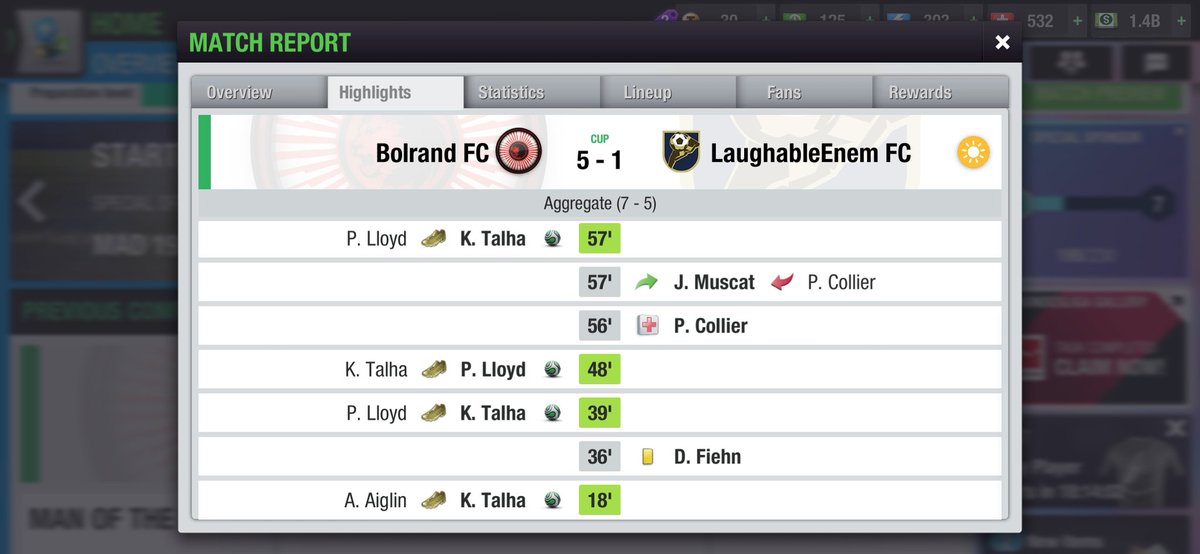 BRD 5-1 LaughableEnem FC (7-5agg)🤩💪🔥

What a comeback!⚽, our Team makes a domination in the away match, Talha🇲🇦 is an superman💪, he Scored a hattrick to lead our team to round of 16 in the cup🔥🔥🔥🔥🏆🏆