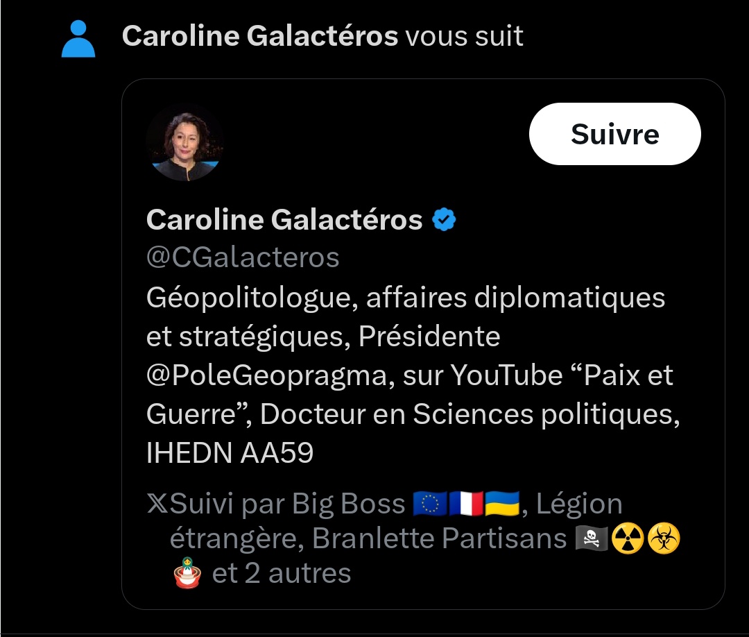 kiamtsi's tweet photo. J'avais une touche avec Galactéros, puis on a cassé ! Ça doit être mon OSINT sur elle, peut-être trop cuit !😂😅🤣👇
#Galacteros #OSINT #complotiste #influenceur https://t.co/ycSaYp5l17