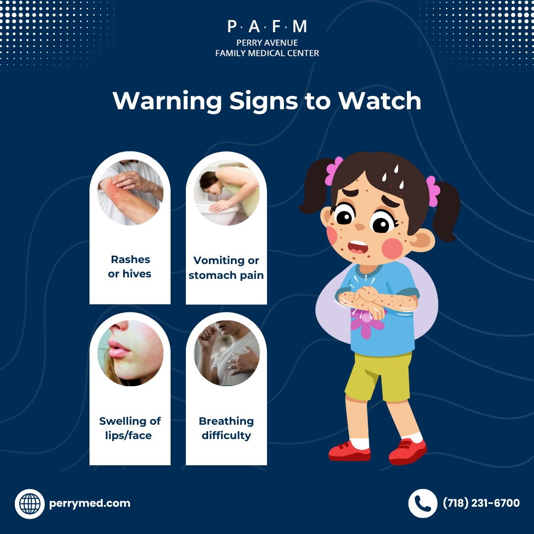 PerryMed18's tweet image. Food allergies in kids can come from milk, eggs, peanuts, wheat, soy, fish, and shellfish. 

Watch for hives, vomiting, swelling, or breathing trouble. Early care keeps them safe. 

Visit: perrymed.com/services/pedia…

#FoodAllergies #PediatricCare #KidsHealth #PerryMed