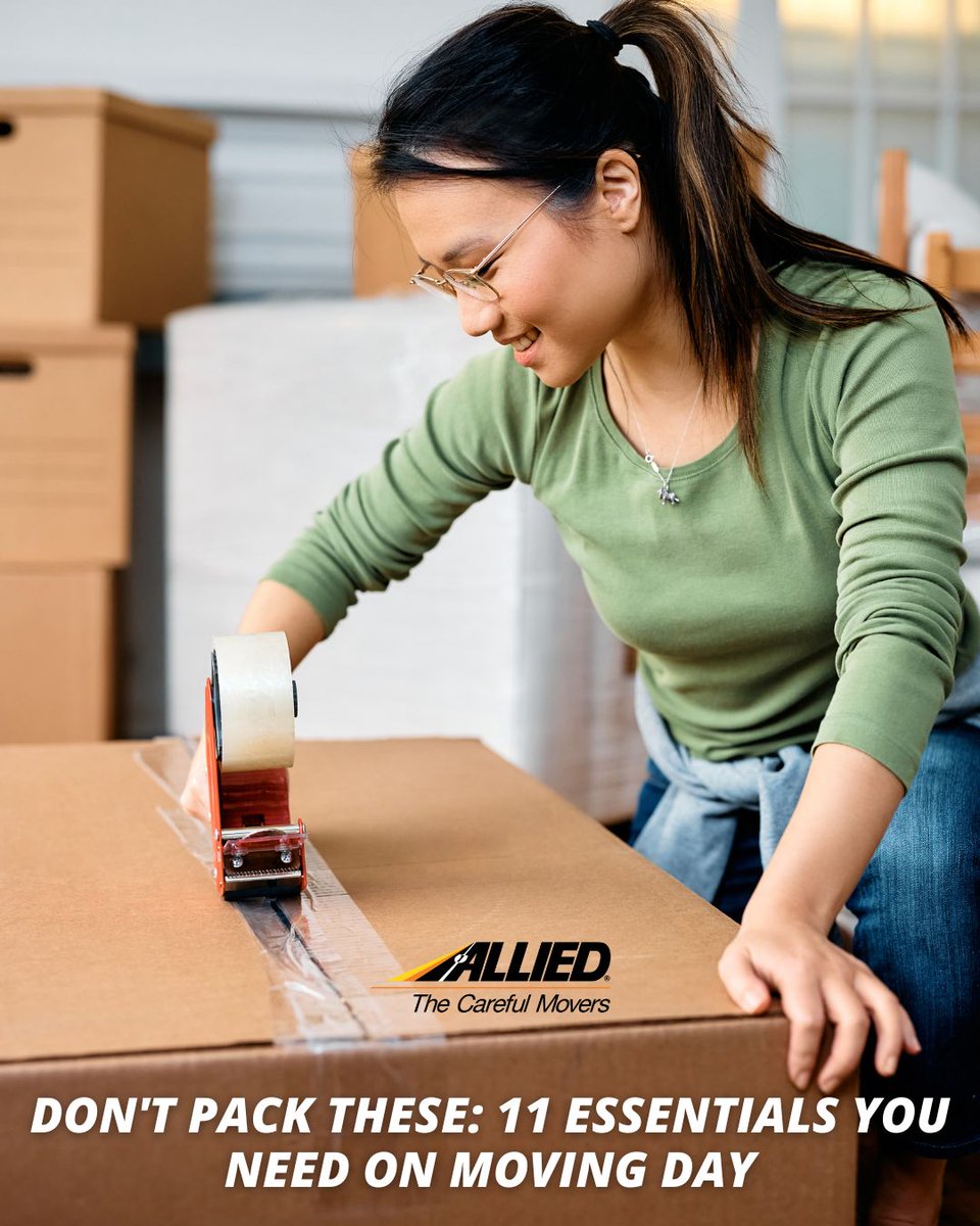 Knowing which items should be boxed up and which ones should be left out helps keep your relocation on track. Read our latest blog to learn what supplies you'll want to keep handy throughout the entire moving process. bit.ly/4qVJTTR #movingtip #moving #newhome #movingday