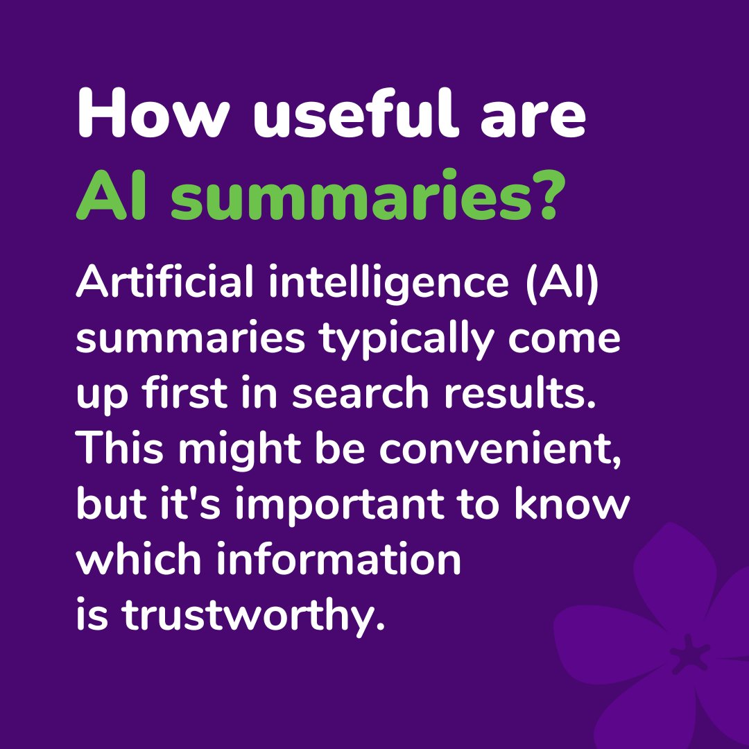 LymphomaAction's tweet photo. Looking for #Lymphoma information?

Although artificial intelligence (AI) can be useful, concerns have been raised about inaccurate and misleading health information included in search engine AI overviews. 

Find out more 👉 https://t.co/2u08u26DAv https://t.co/NgDvGrNhwd