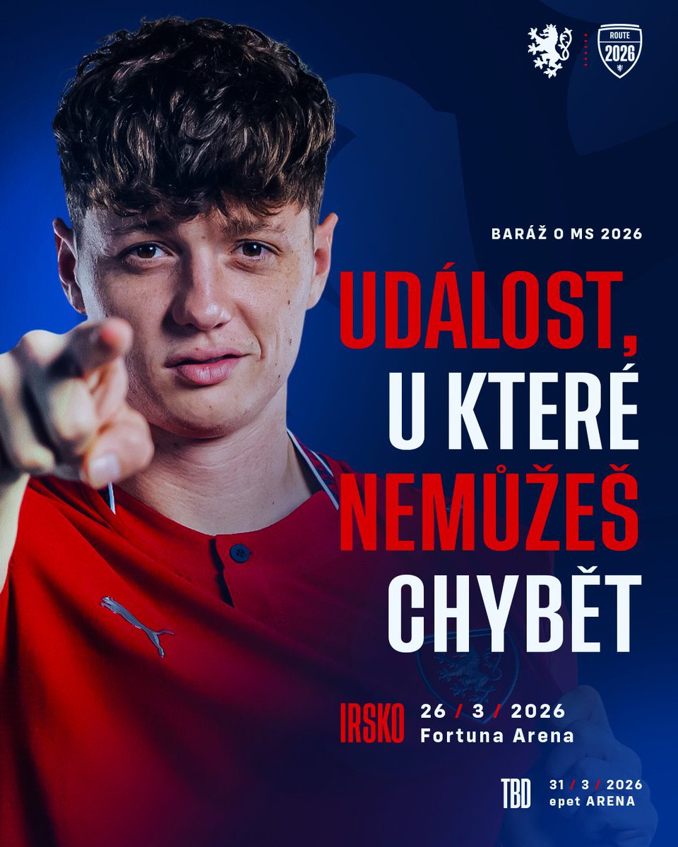 Rád bych pozval všechny fanoušky <a href="/ceskarepre_cz/">Česká fotbalová reprezentace</a> na dva mimořádné domácí zápasy, které nám mohou po dvaceti letech znovu otevřít cestu na mistrovství světa. Vážíme si vaší podpory po celou dobu kvalifikačního cyklu a hledali řešení, jak mít na největší sportovní události tohoto