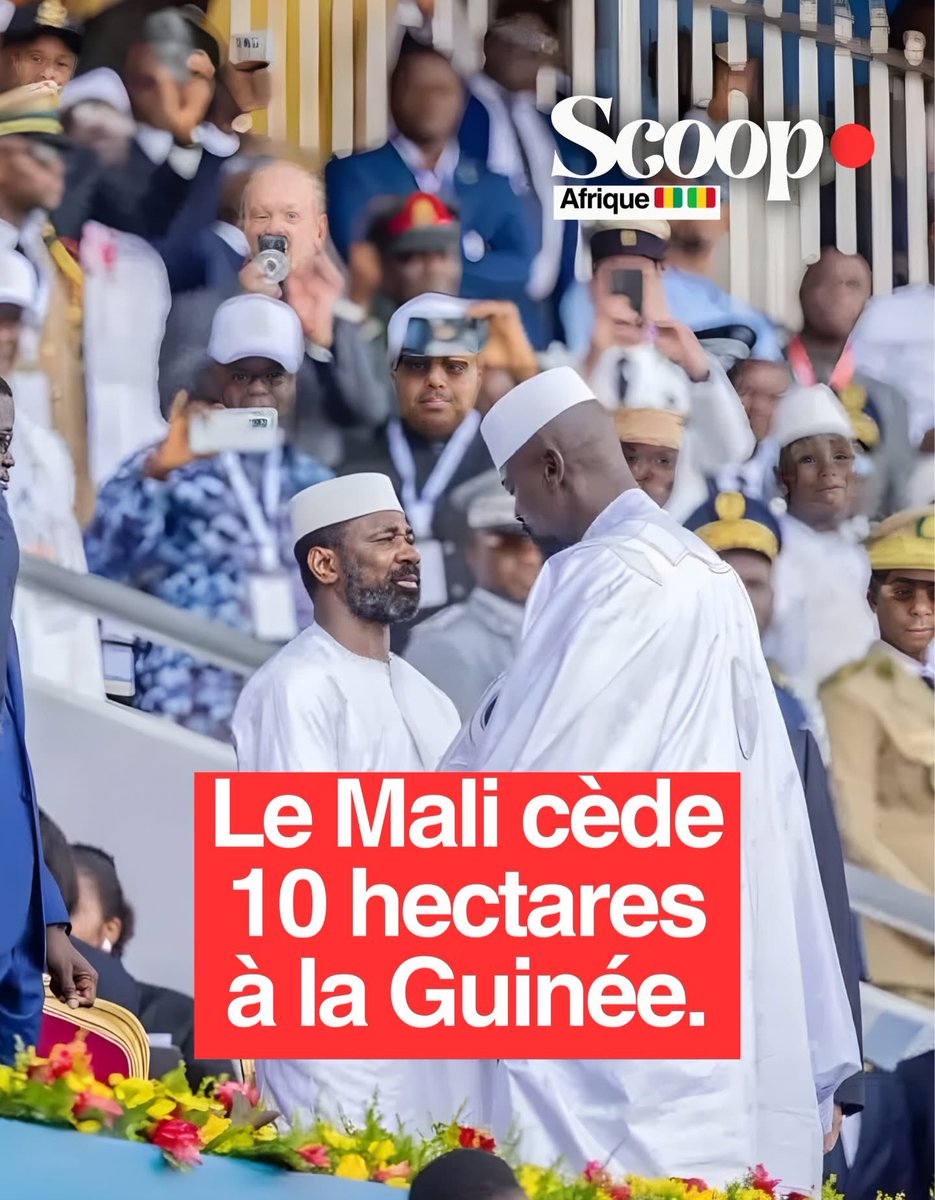 #COOPÉRATION🇲🇱🤝🇬🇳 : Le gouvernement malien a approuvé la cession gratuite d’un terrain de 10 hectares à la République de Guinée, situé à Tomodo-Koumacra, dans la commune rurale de Benkadi. 

Scoop Afrique

#Guinée🇬🇳 
#Mali 🇲🇱 
#Burkina_Faso 🇧🇫 
#Niger 🇳🇪 
#cotedivoire 🇨🇮 
#AES