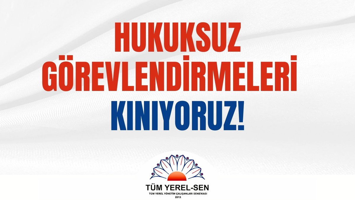 tum_yerelsen's tweet photo. HUKUKSUZ GÖREVLENDİRMELERİ KINIYORUZ!

Manisa Büyükşehir Belediyesi İtfaiye Daire Başkanlığında görev yapan ve aynı zamanda Tüm Yerel-Sen Manisa Şubesi Yönetim Kurulunda bulunan 5 sendika yöneticisinin, hiçbir somut gerekçe gösterilmeden ve savunmaları dahi alınmadan görev yerlerinin değiştirilmesi; hukuka, sendikal haklara ve demokratik teamüllere açıkça aykırıdır.

Bu uygulama, 4688 sayılı Kamu Görevlileri Sendikaları ve Toplu Sözleşme Kanunu’nun açık hükümlerinin ihlali niteliğindedir. Anılan yasa, sendika yöneticilerinin sendikal faaliyetleri nedeniyle baskıya, ayrımcılığa ya da keyfi idari tasarruflara maruz bırakılamayacağını açıkça hüküm altına almıştır. Buna rağmen yapılan bu görevlendirmeler, sendikal örgütlenmeyi baskı altına alma ve sendikal mücadeleyi sindirme girişimi olarak değerlendirilmelidir.

Öte yandan, bazı medya organlarında yer alan ve kamuoyunu yanıltmaya yönelik olarak servis edilen “5 arkadaşımızın işleri yavaşlattığı, görevlerini yerine getirmediği” yönündeki iddialar da tamamen asılsızdır. Şayet böyle bir durum söz konusu olsaydı, idarenin izlemesi gereken yol bellidir: Mevzuat çerçevesinde soruşturma açılması, savunma alınması ve hukuki sürecin işletilmesi. Bu yollar tüketilmeden, hiçbir somut belge ve gerekçe ortaya konulmadan yapılan ani görev yeri değişiklikleri; idari tasarrufla cezalandırma anlamına gelmekte olup hukuken ve vicdanen açıklanabilir değildir.

Sendika yöneticilerinin görev yerlerinin değiştirilmesi, yalnızca bireylere yönelik bir işlem değil; sendikal hak ve özgürlüklere yönelmiş açık bir müdahaledir. Bu tür uygulamalar çalışma barışını zedelemekte, kamu hizmetinin tarafsızlığına gölge düşürmekte ve demokratik hukuk devleti ilkeleriyle bağdaşmamaktadır.

Tüm Yerel-Sen olarak bir kez daha altını çiziyoruz:
Sendikal faaliyetler suç değildir.
Sendika yöneticileri hedef gösterilemez.
Hukuksuz ve keyfi idari işlemlerle sendikal mücadele engellenemez.

Manisa Büyükşehir Belediyesi yönetimini, bu hukuksuz uygulamadan derhal vazgeçmeye; 4688 sayılı yasa ve evrensel sendikal haklara uygun davranmaya davet ediyoruz. Aksi halde, sendikal hakların korunması adına hukuki ve örgütsel tüm mücadele yollarını kararlılıkla kullanacağımızı kamuoyuna ilan ediyoruz.

Bu sürecin sonuna kadar takipçisi olacağımızı ve üyelerimizin yanında durmaya devam edeceğimizi bir kez daha vurguluyoruz.
Kamuoyuna saygıyla duyurulur.

Tüm Yerel-Sen
Merkez Yönetim Kurulu