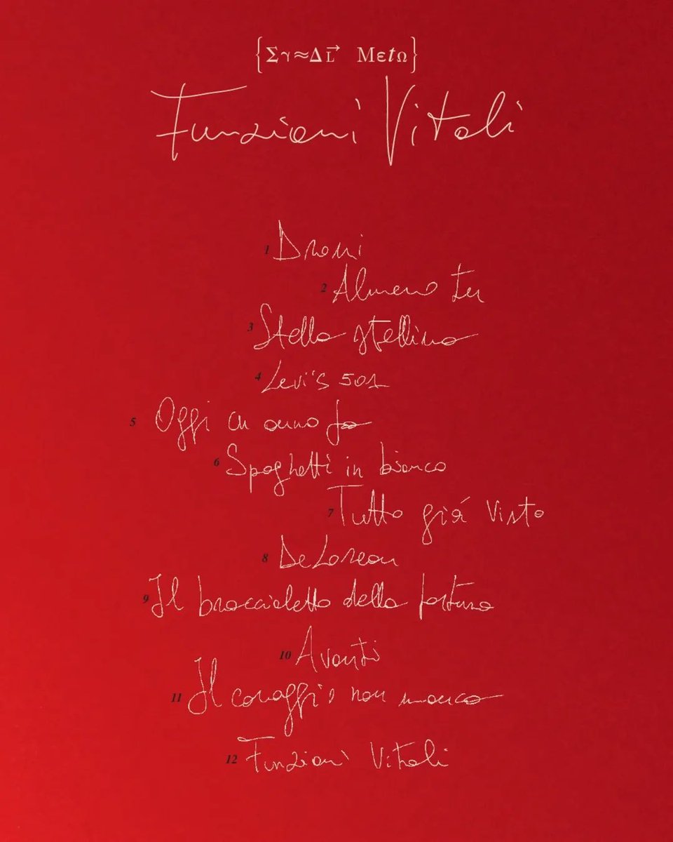 questa tracklist sta già dando hit malee 1 in classifica capolavoro best album oddio ermal meta che cosa hai cucinato CHE COSA