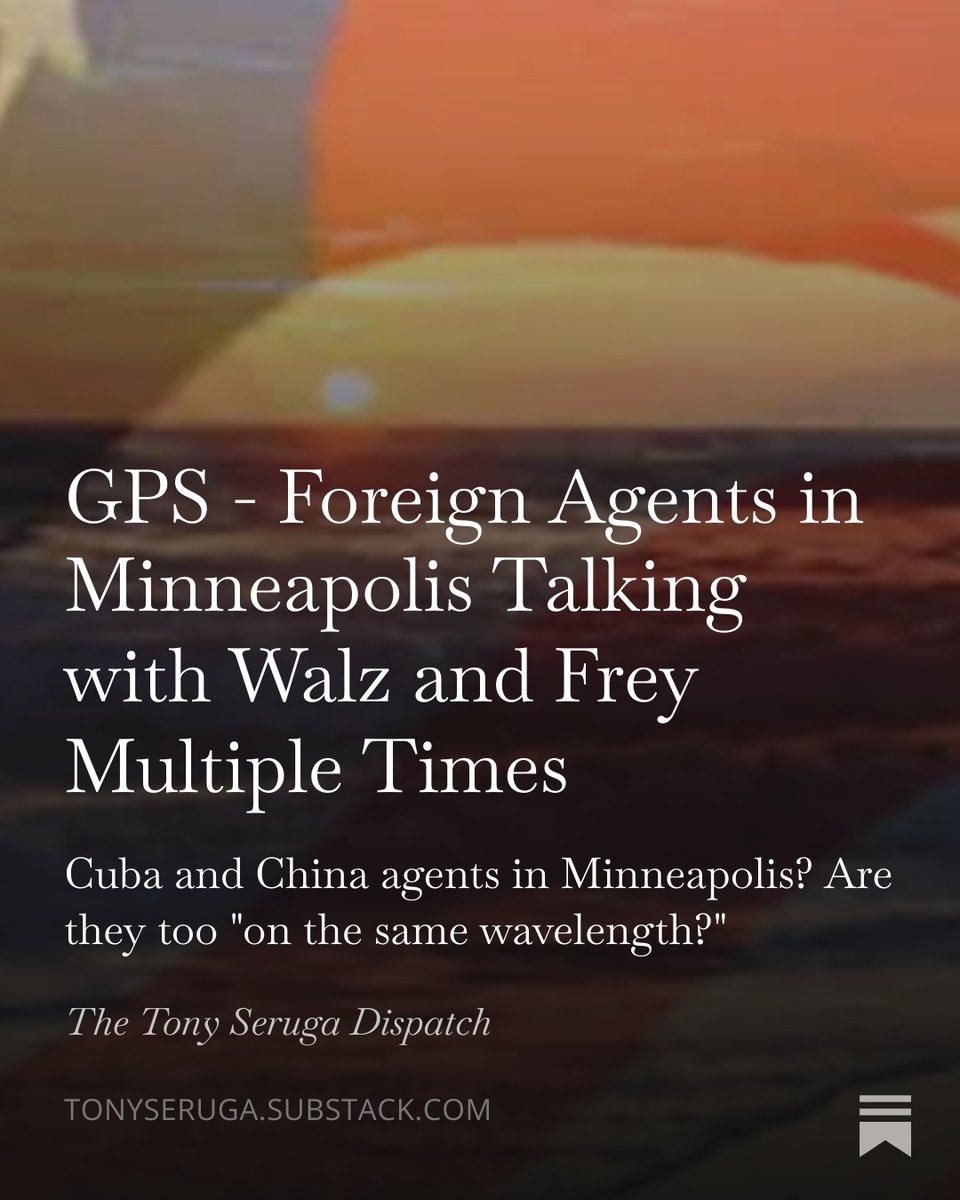President Trump says he had “very good conversations” with Governor Walz and Mayor Frey. Fine.

But here’s the question nobody in Minnesota leadership seems willing to answer out loud: Were those also very good conversations with Cuban and Chinese agents?

Because here is the