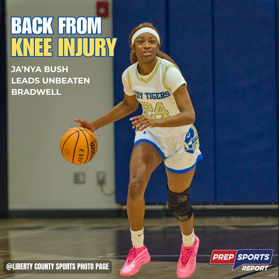 SavSportsReport's tweet image. Back from a torn ACL, MCL, and meniscus — Ja’Nya Bush is leading unbeaten Bradwell at 23–0.

The senior guard’s comeback is fueling a state title run. 👉 Full story via @NathanDominitz : prepsportsreport.com/p/back-from-kn…
🤝@OptimSportsMed
#912Hoops #GHSA #WomensBasketball #ComebackStory