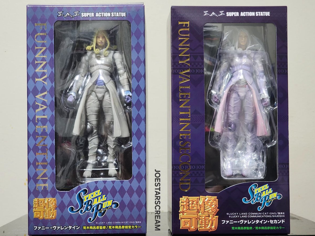 Box Comparison between Version 1 and Version 2 of Super Action Statue: Funny Valentine of Steel Ball Run 

#JojosBizarreAdventure #ジョジョ #ジョの奇妙な冒険 #JojoAnime #Jojo_Anime #JJBA