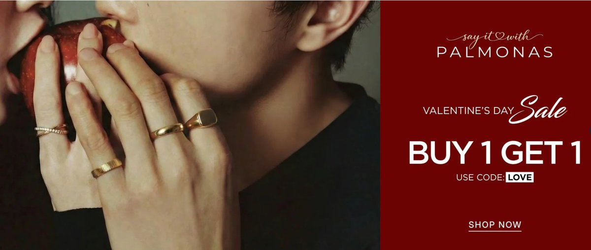 zingoy_cashback's tweet image. Palmonas Valentine's Sale LIVE! 💕
shorturl.at/KQBQX
Buy 1 Get 1 FREE (code: LOVE)
FREE studs (₹1499) on ₹2999+ + 9% Zingoy Cashback!

#Palmonas #ValentinesSale #Zingoy