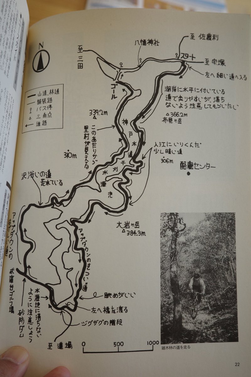 おぉ…関西MTBツーリングブックだ…30年以上前の本なのに今だに中古が数