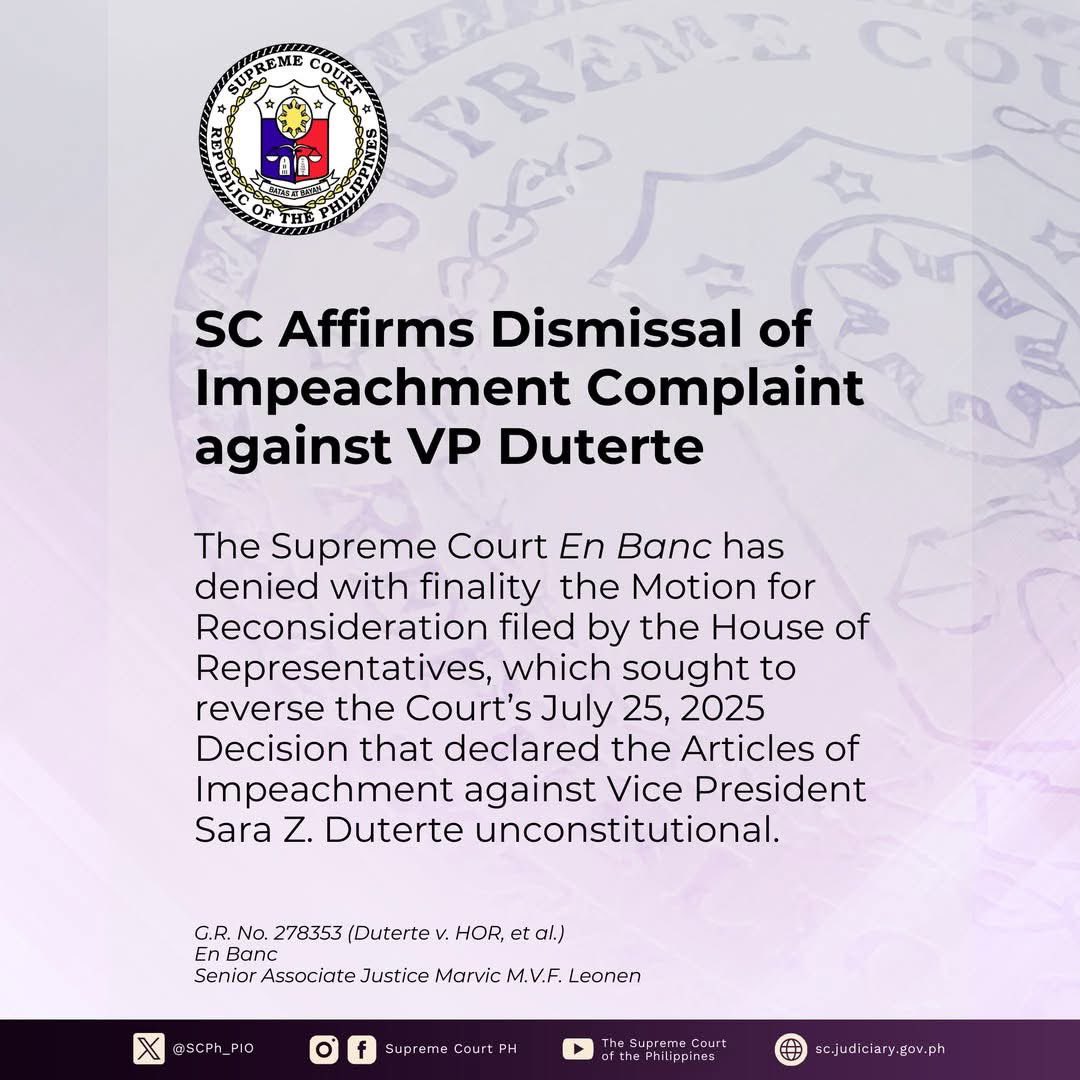 31milmovement's tweet image. ANALYSIS: When Process Becomes the Enemy of Truth

In a unanimous 15-0 final decision, the Supreme Court handed down its verdict today: the door to Vice President Sara Duterte’s impeachment is closed. Denied with finality.

In the eyes of the law, the battle is over. But in the…