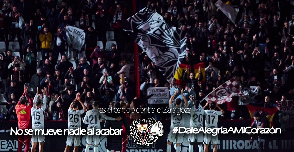 Este sábado, NO SE MUEVE NADIE al acabar el partido.

Los cuartos de copa se empiezan a jugar ahí.

#DaleAlegríaAMiCorazón🏆🦇