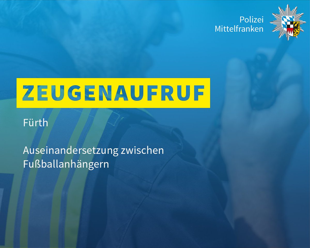 PolizeiMFR's tweet image. Im Anschluss an das Fußballspiel SpVgg Greuther Fürth gegen Eintracht Braunschweig kam es am 24.01.2026 in #Fürth zu einer körperlichen Auseinandersetzung zwischen gegnerischen Fans. Die Polizei ermittelt und bittet um Zeugenhinweise.

polizei.bayern.de/aktuelles/pres…