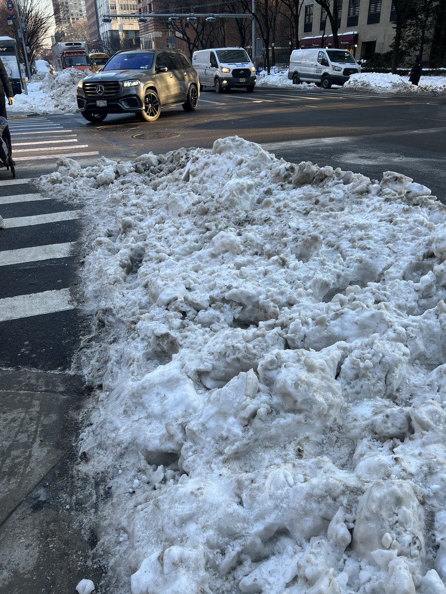 A sneckdown like this means the crosswalk should be raised and extended. Turning will be safer for all road users. Drivers don’t need this extra space, but pedestrian safety depends on it.