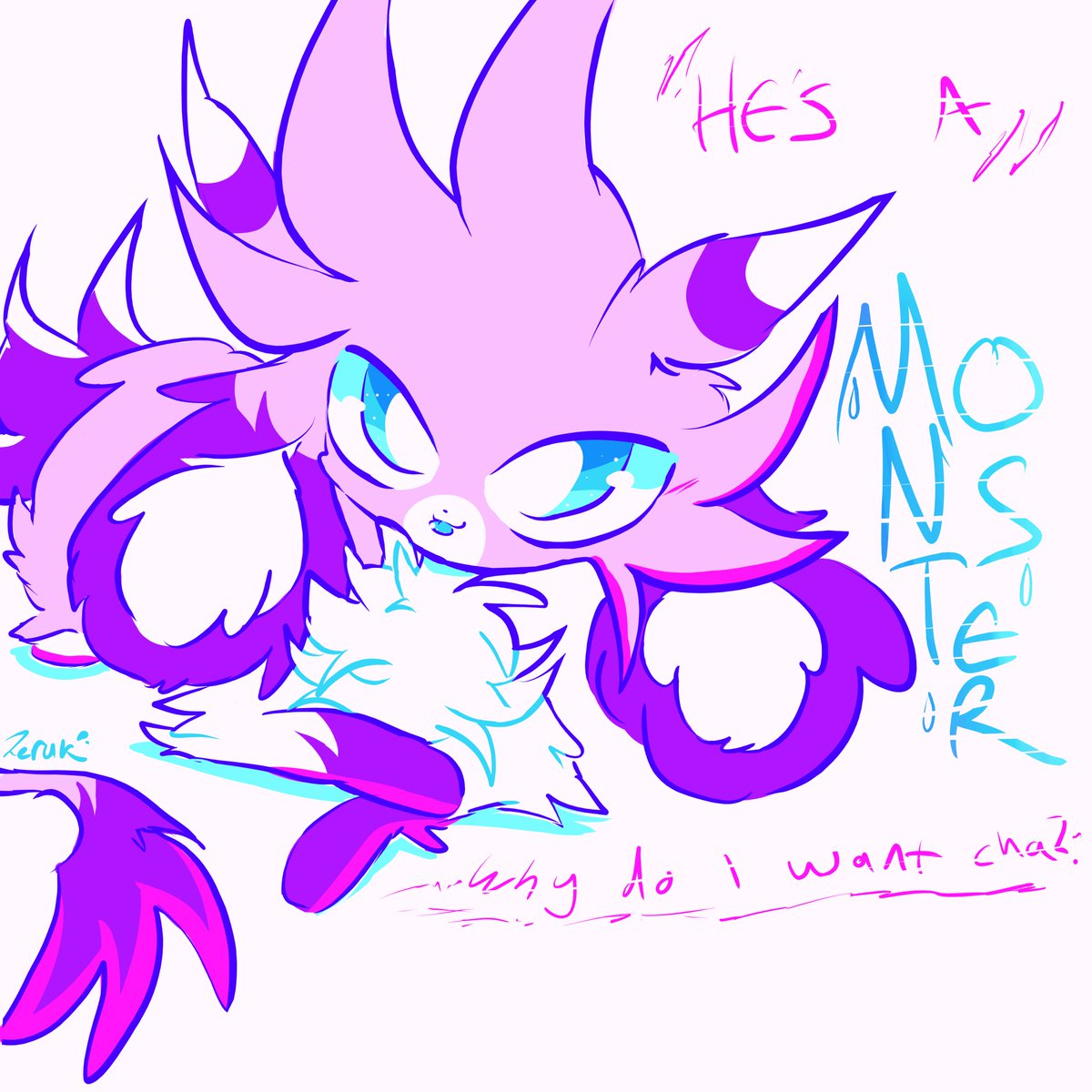 Zerukyy's tweet image. hes a monster✨