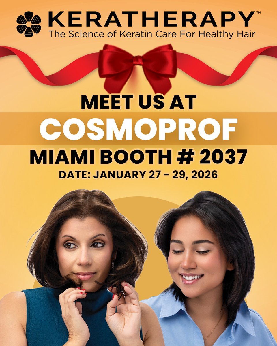 Come see Keratherapy at Booth #2037 for live keratin-infused demos, instant before &amp; afters, and your last chance to grab exclusive show deals! Catch our final demos, stop in for quick tips, and leave inspired—supplies are limited! 🔥✨ #CosmoprofMiami #Keratherapy