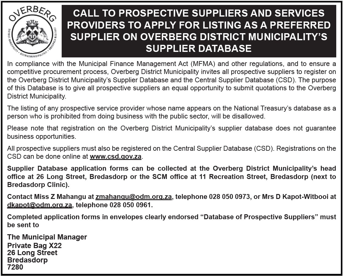 Overberg District Municipality tweet media