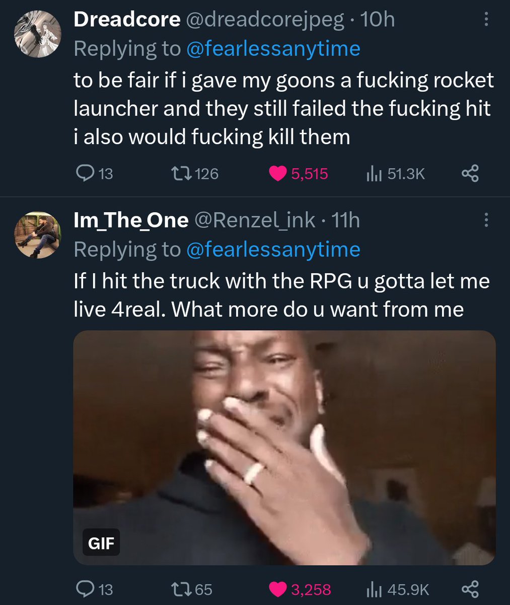 <a href="/fearlessanytime/">𝓐 𝔽 () ; 𓅭𓅰𓅯𓅮</a> this is probably how the convo went