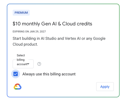 Credits activation UI