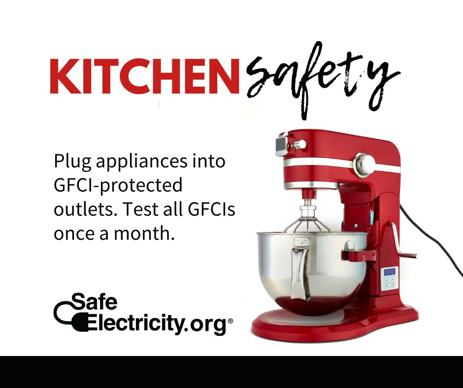 How old are your kitchen appliances? Are the cords brittle or cracked and the plugs damaged? If so, it is time to replace them. Also test ground fault circuit interrupters (GFCIs) in your kitchen and the rest of the house once a month to make sure they are working properly.
