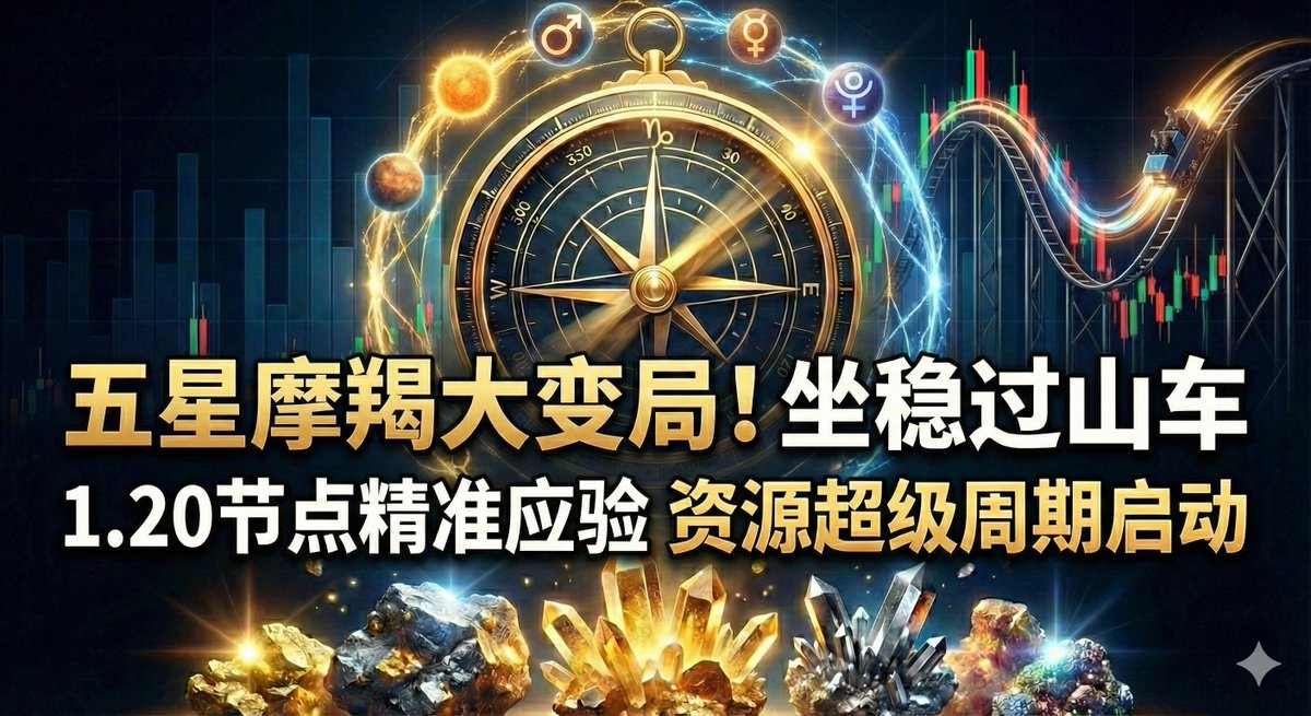 我们1月21日的视频讲了摩羯座群星会引起过山车行情，资金洗牌，从这段时间行情看，黄金白银一直飙升，全球金融体系正在发生的一次罕见、结构性的转变。

1月21日视频链接 - youtu.be/5tJfNu1LCa0
群星摩羯对金融资产的测试 - youtu.be/P8w7dnyuMlQ

#黄金 #白银 

x.com/WEB3_FJA/statu…