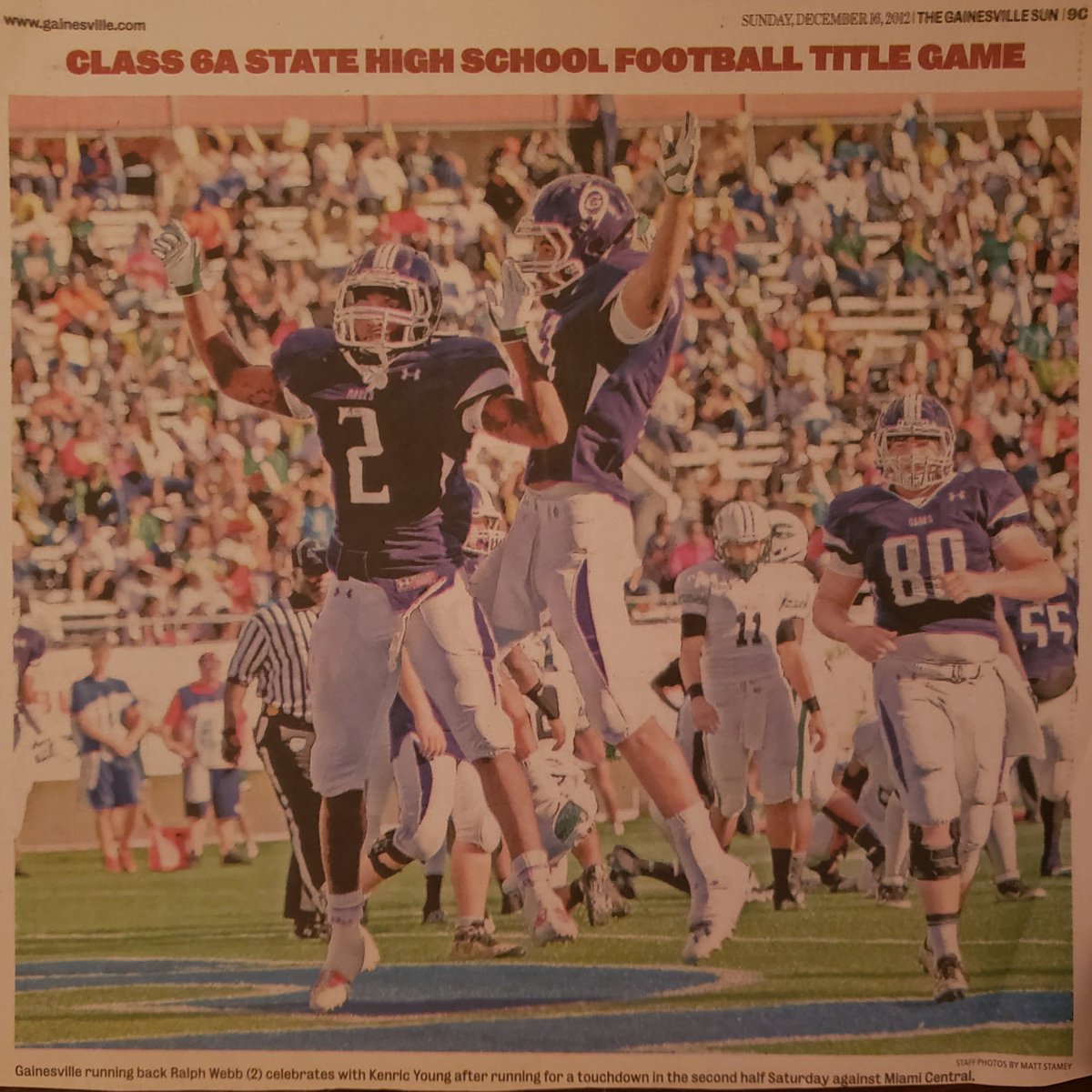 GHSPurpleHurric's tweet image. An argument can be made that the transition of Vanderbilt from doormat to power in SEC football began when GHS alum Ralph Webb starred at RB for the Commodores from 2014-17. Shown here in the 2012 state title game, he holds numerous records at VU, including all-time yds at 4,173.