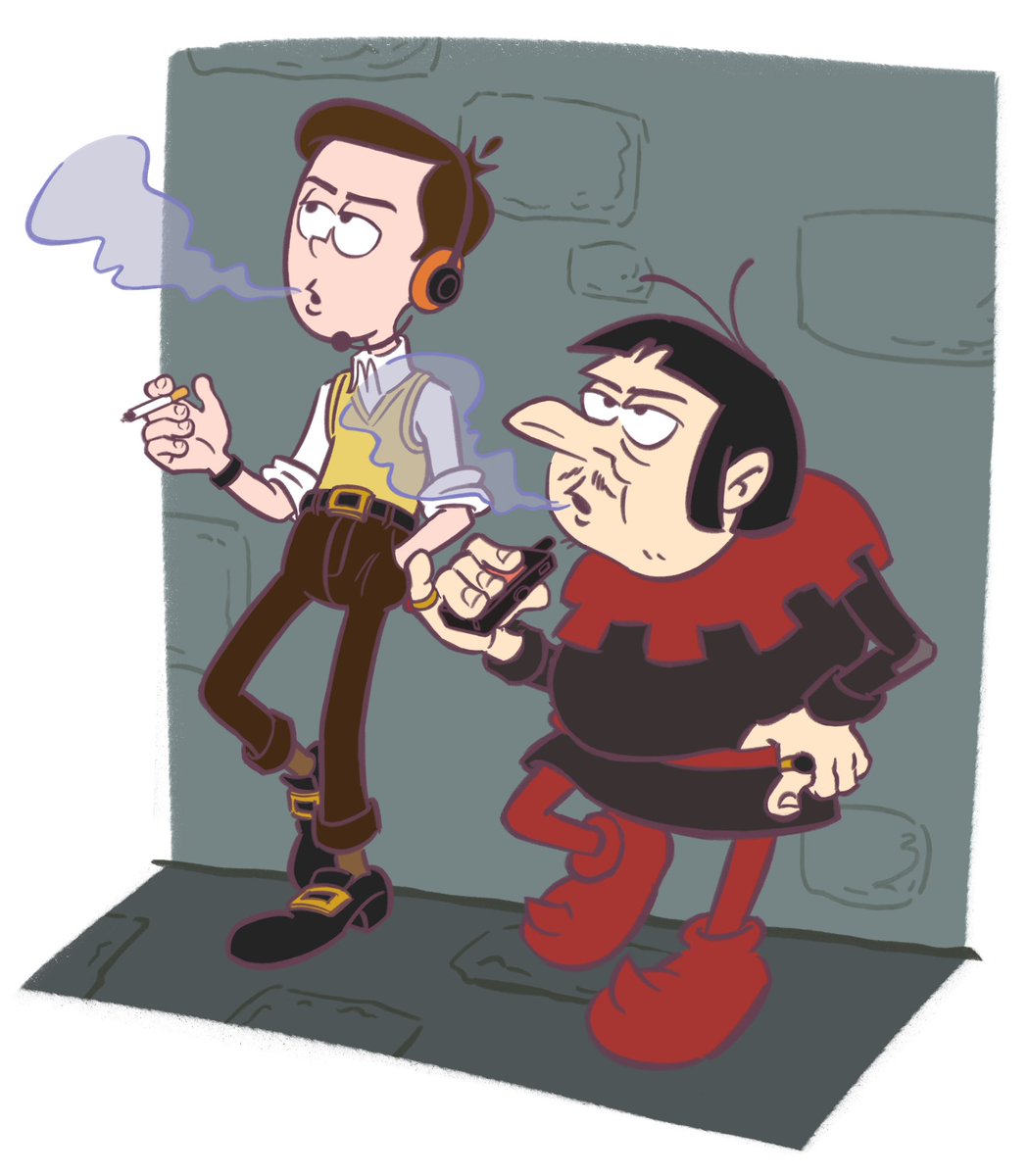 CringeFailWitch's tweet image. Smoke Break (smoking is bad for you, kids!) #smurfs #smurfsmovie #fanart #toxicyaoi
