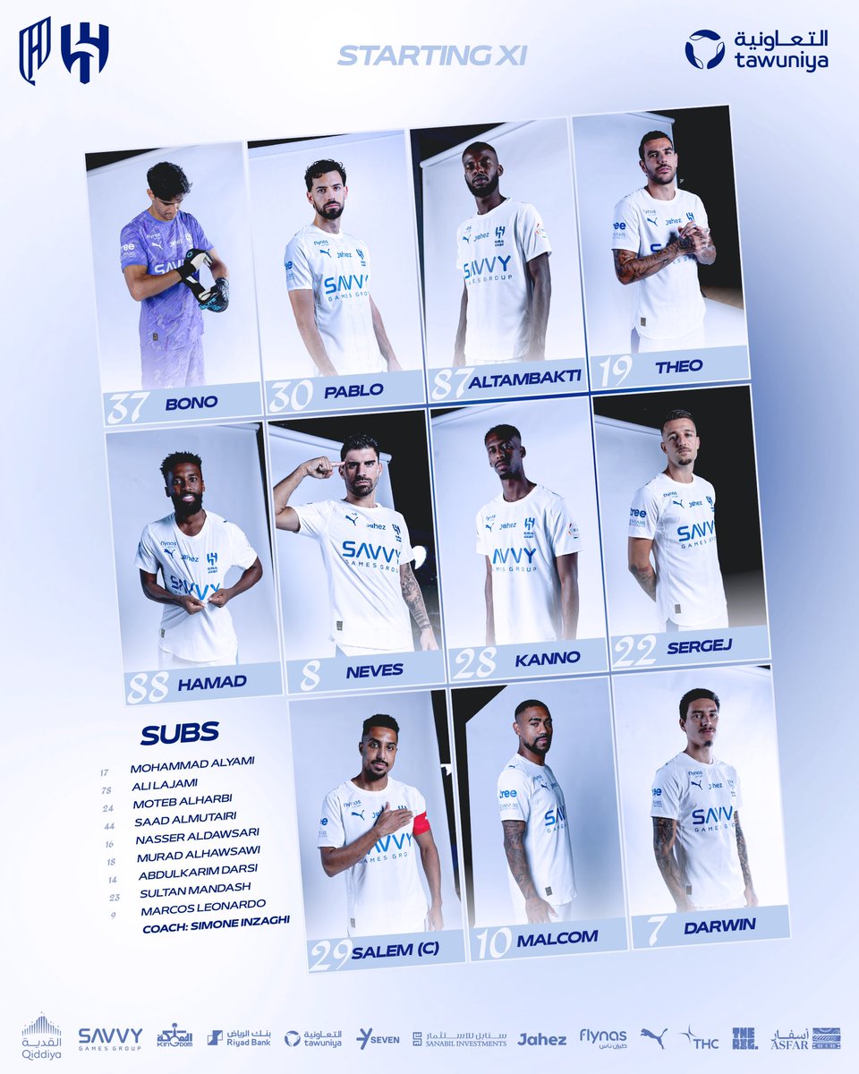 Here’s our starting XI tonight 🤝💙