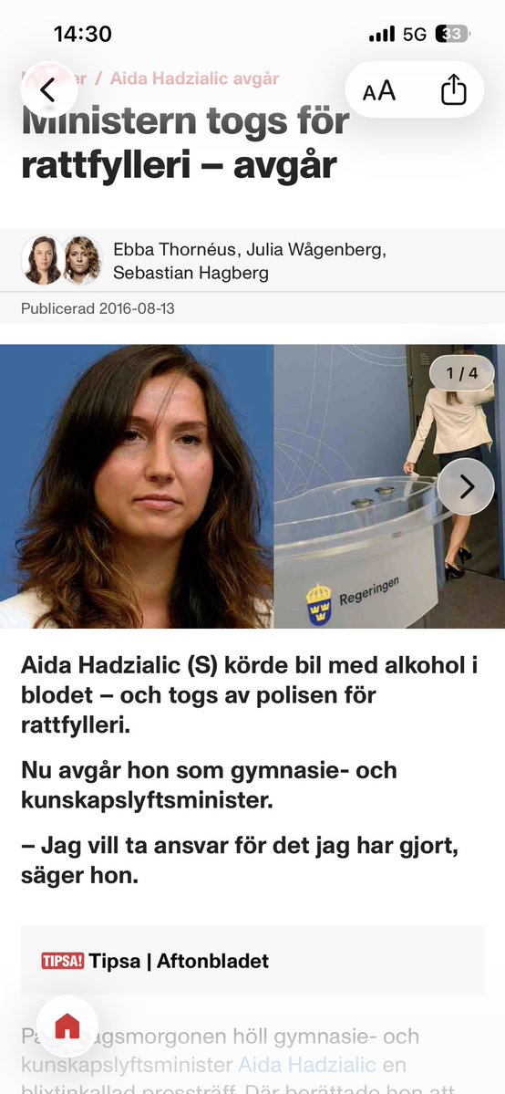 Aida lade sig platt och avgick.
Sverigedemokraten Katja Nyberg @katja_nyberg ljuger och går ut på twitty och gråter för att media gör sitt jobb.

Vilken skillnad på ödmjukhet, självinsikt och hederlighet. För att inte tala om att visa respekt mot sina väljare.