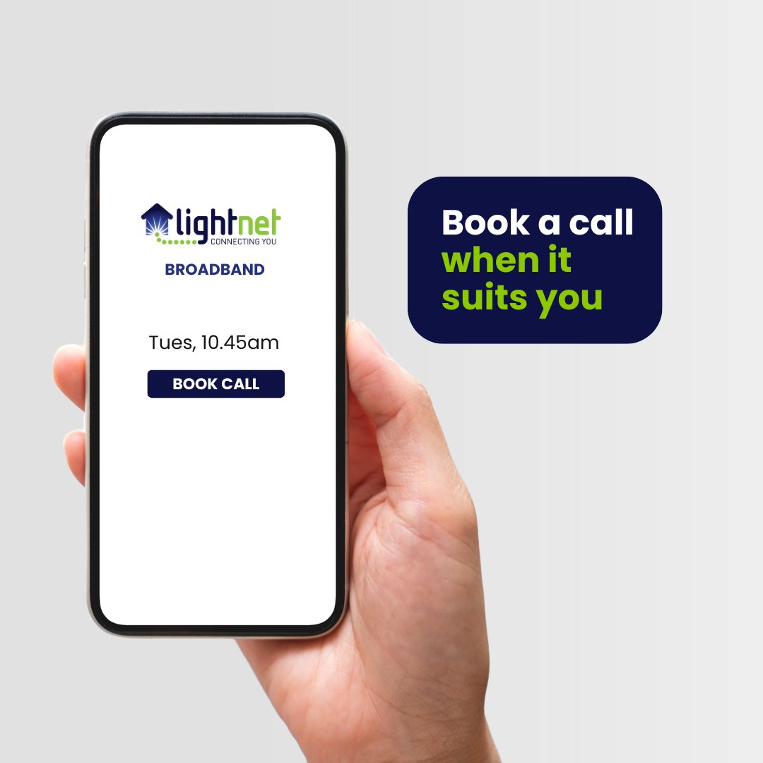 LightnetB's tweet image. Life’s busy — broadband help should be easy ⏰  

📞 Book a call with Lightnet 
🕒 Pick a time that suits you 
💬 Get the help you need  

🔗 calendly.com/lightnet-sales… 
 #Lightnet #BroadbandSupport #HereToHelp