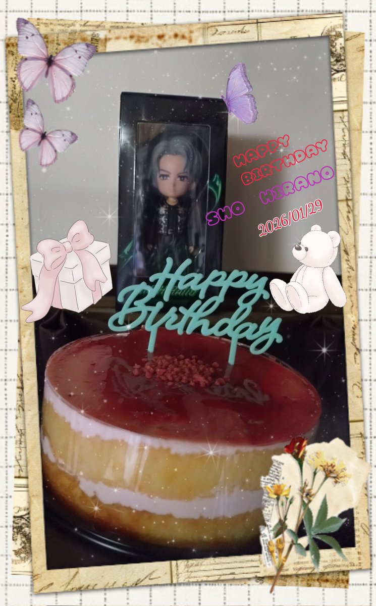 aran1030YJ's tweet photo. ケーキどーーーん🎂
お誕生日当日に沢山配信あって嬉しかった神宮寺担です笑
本当はもうちょっと映えさせたかったけど夜勤明けで思いっきり寝てたから時間なかった笑

紫耀くん本当におめでとうございます❤

楽しい1年にしてね！

#平野紫耀誕生祭2026
#SHO_HBDay
#Number_i_3XL https://t.co/kFDdSx3tHO