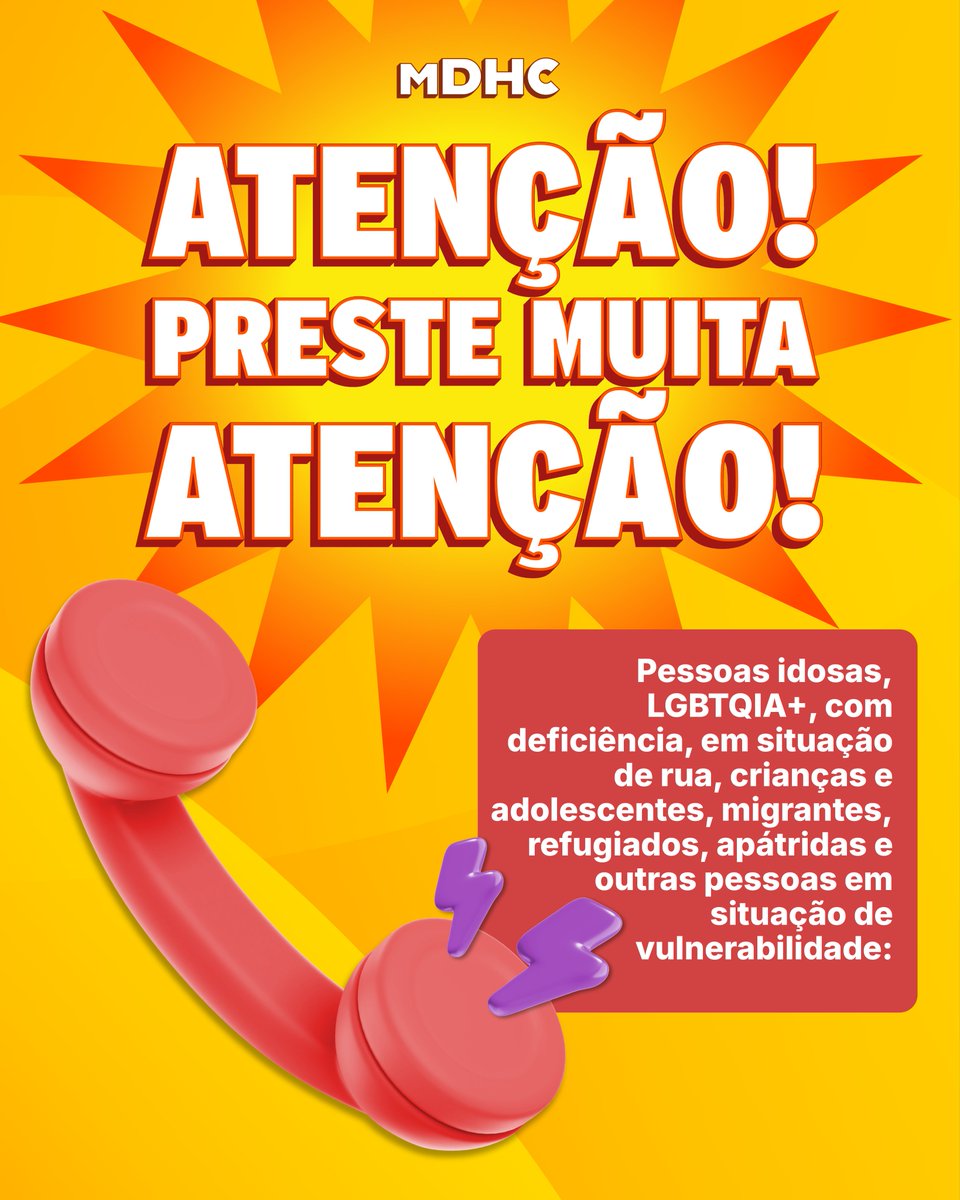 mdhcbrasil's tweet image. 🎵 Se pudeeer protegeeer 
🎶 Quando viiiir algo erraaado 
🎤 Calaaar ou falaaar 
🎵 Se cuidaaaar é ligaaar 
🎶 Teeem que iiiiir atééé o finaaal 
🎤 Diiisque ceeem pra agiir

#Disque100 #MDHC #BigFone