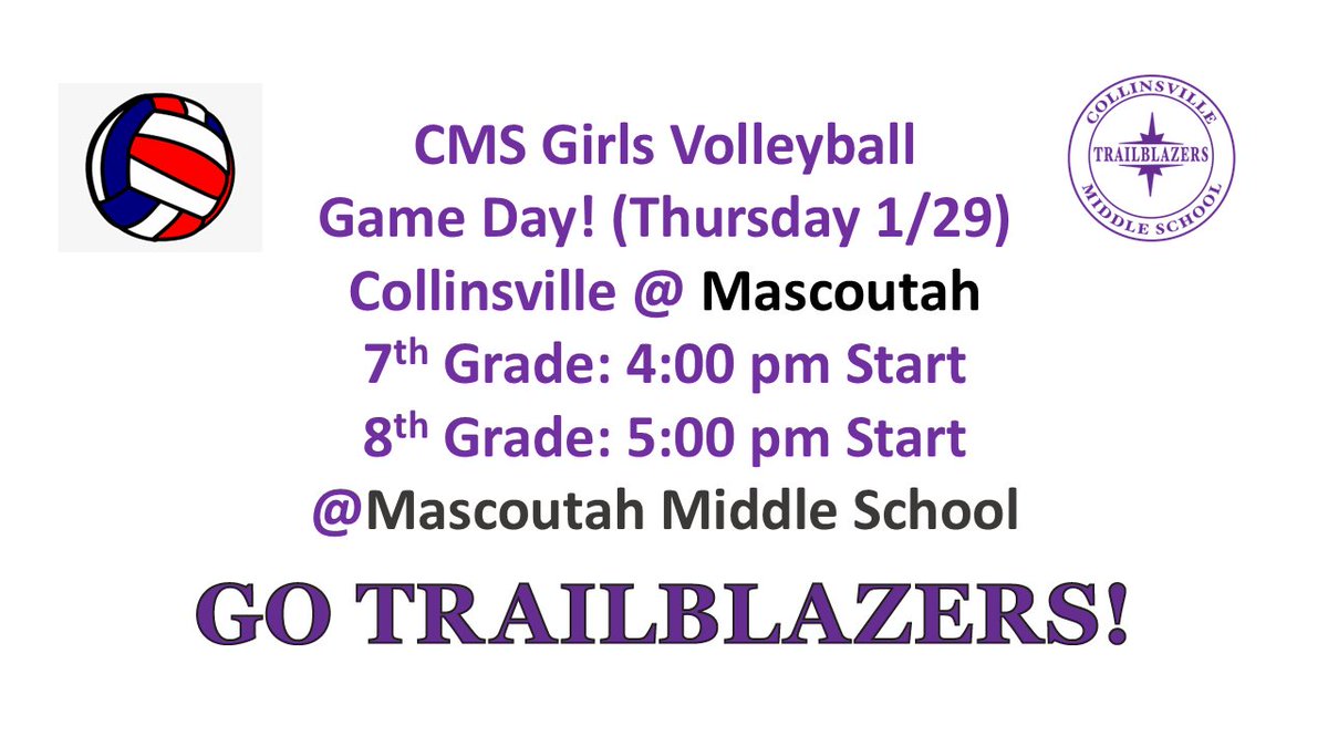 Boxout5's tweet image. CMS Girls Volleyball Game Day!