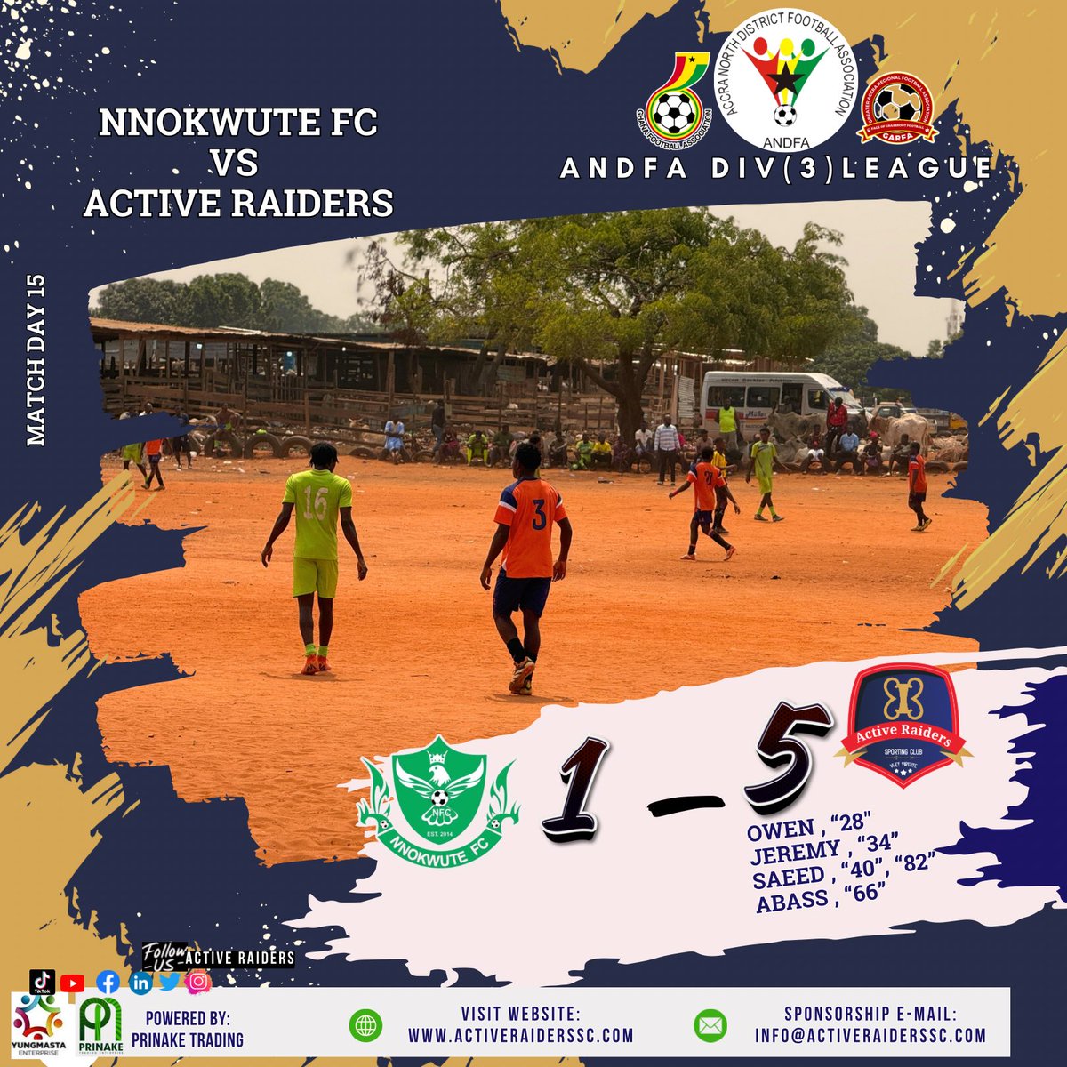 activeraiderssc's tweet photo. FT || 90+5”mins.. 

We storm to a commanding 5-1 away win over Nnotwute FC! This win boosts our confidence and proves we’re here to compete.
Nnokwute FC 1:5 Active Raiders

#ActiveRaiders #RTB✍️ #andfa𝗗3𝗠𝗗13💯 RaidAndConquer 🔥 https://t.co/n70oxt6x9C