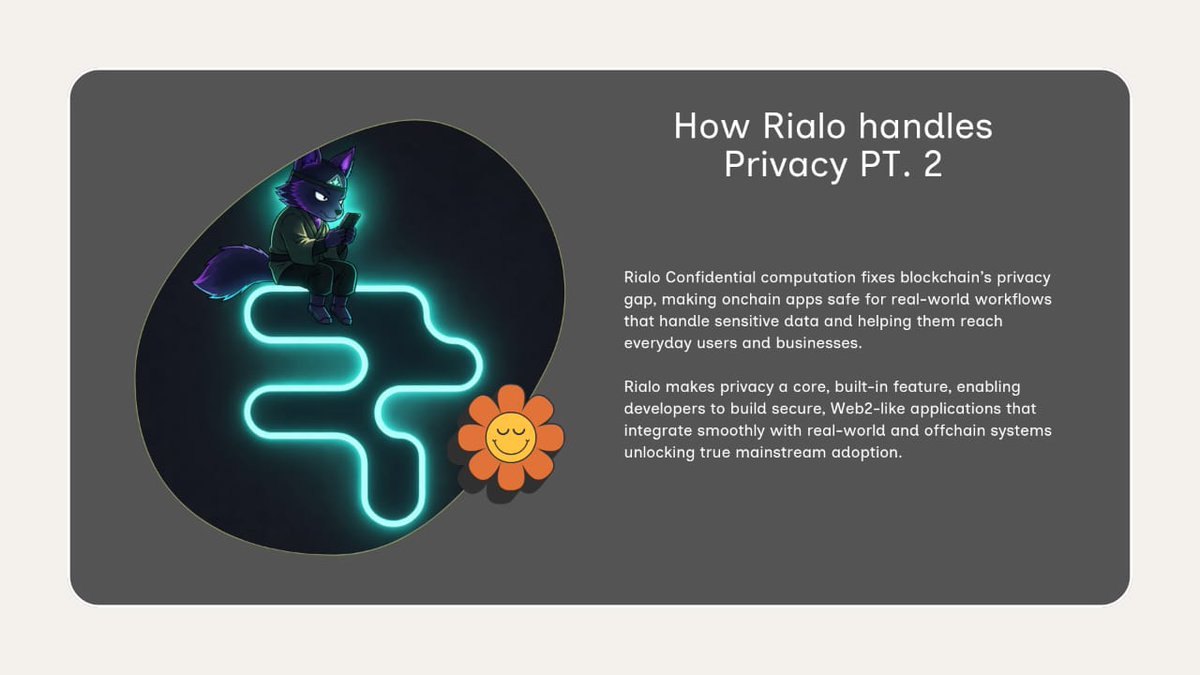 How Rialo Handles Privacy

<a href="/RialoHQ/">Rialo</a> is built on the assumption that privacy is the missing piece in the blockchain adoption puzzle. 

Rialo offers a super modular infrastructure that integrates privacy-preserving confidential computation as a protocol native primitive.