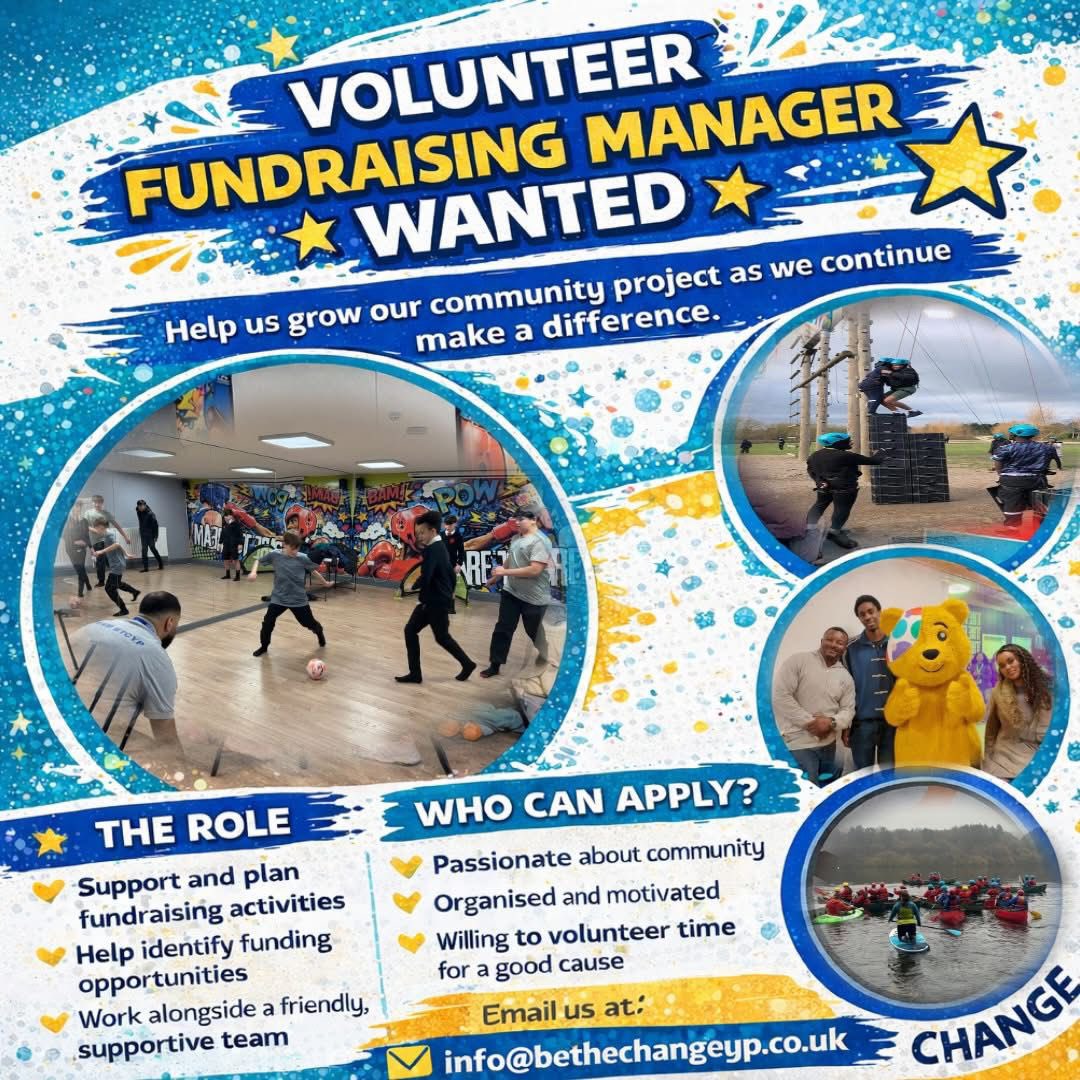 bethechangeyp's tweet photo. 💙 Want to make a difference? 💙

We’re growing and looking for a Volunteer Fundraising Manager to join our amazing community team!

Experience needed!

📧 Email us to apply: info@bethechangeyp.co.uk

#BeTheChange #VolunteerWithUs #CommunityMatters #MakeAnImpact https://t.co/mvKIMHGMQe