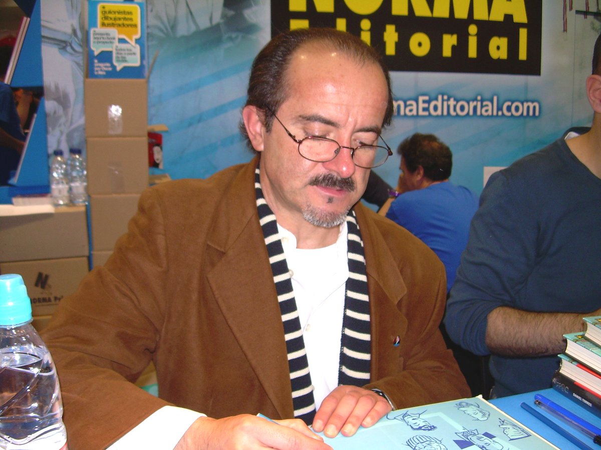 ComicVlc's tweet image. DANIEL TORRES es una figura fundamental de la línea clara valenciana. Obras como "Roco Vargas", "Opium" o "La Casa" lo convierten en un autor de referencia internacional. #ValenciaRespiraComic