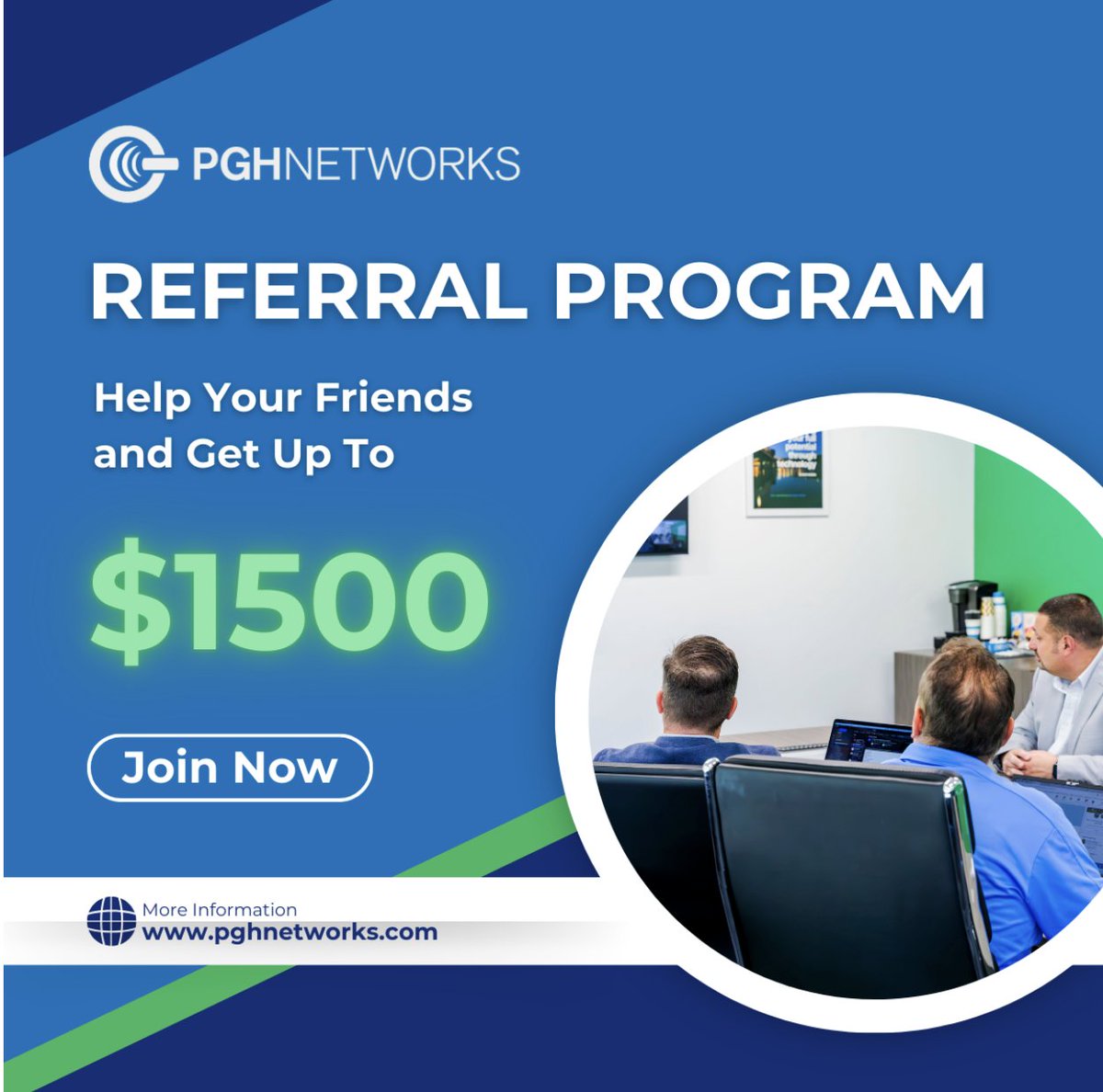 Know a business that could use better IT support? Refer them to PGH Networks and reap the rewards! #ReferralProgram #TechSolutions #PGHNetworks