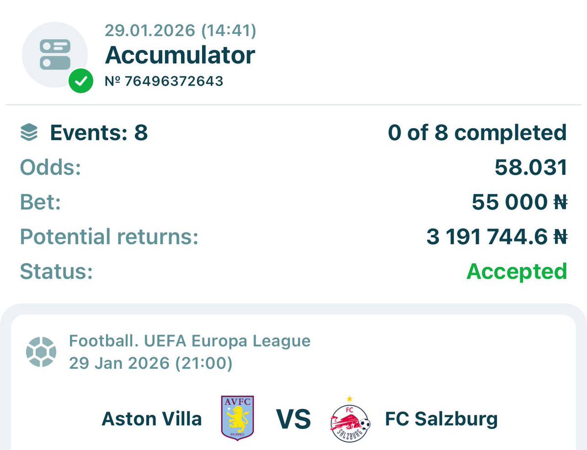 Don’t miss this ☑️💯

EUROPA LEAGUE on #22BET 

BetCodes 👉 3AN86 , VU786

Register on #22BET 👇👇
🔗cutt.ly/xrhPr5Tg
Promo code 👉 Girlpunter

BET RESPONSIBLY 🔞💯