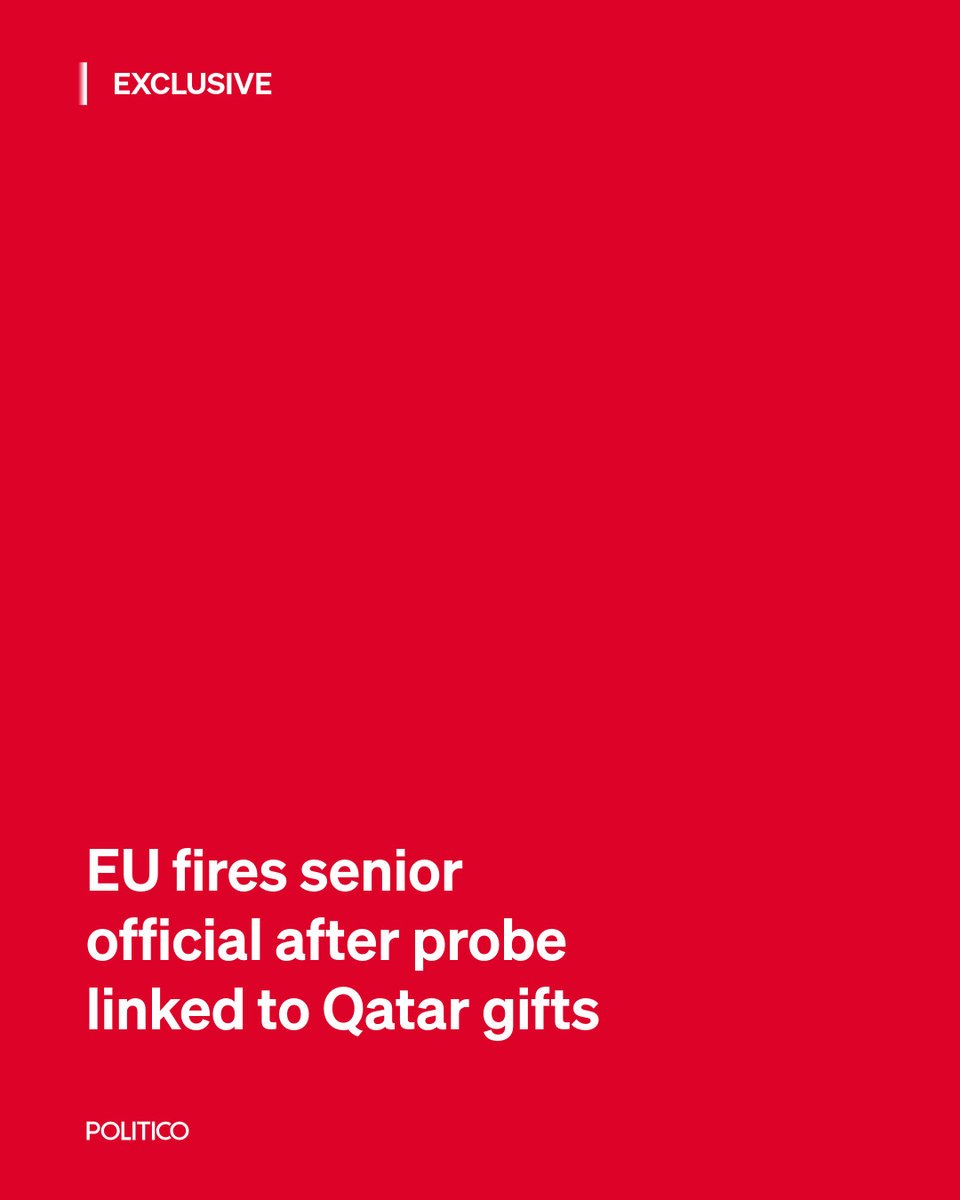 POLITICOEurope's tweet photo. EXCLUSIVE: The European Commission has fired one of its senior officials after an internal investigation found them guilty of breaking rules on conflicts of interest.

🔗 https://t.co/1hYPjkliAG https://t.co/LSvpzcD6yL