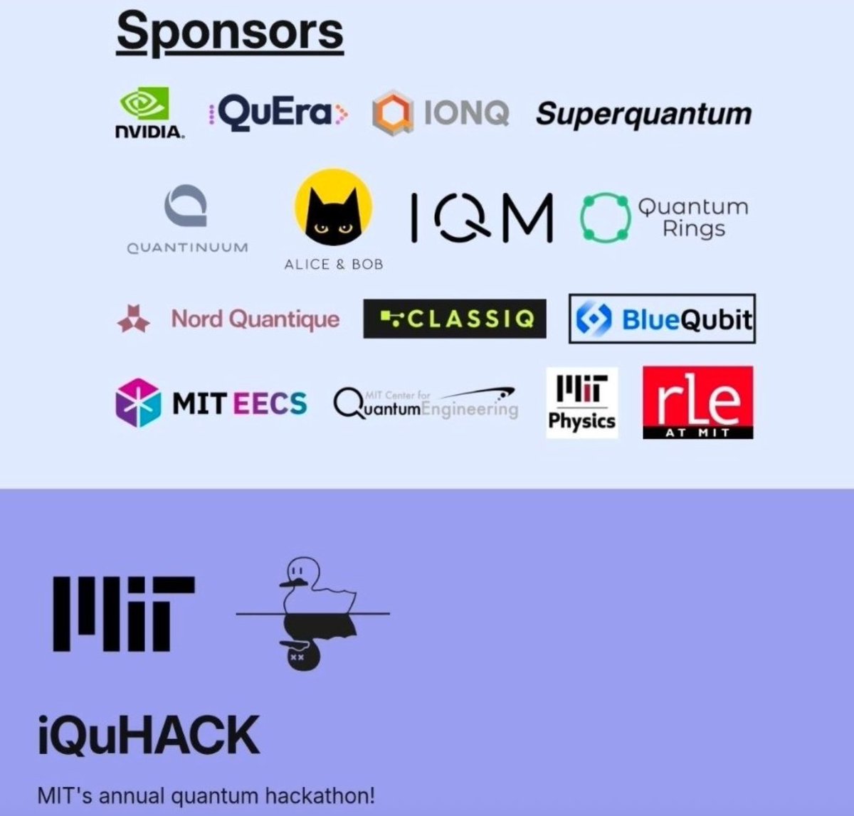 39r_c_k's tweet photo. #iQuHACK is starting from tomorrow.

#qubitcoin superquantum is sponsor of iQuHACK since this year.
$qtc https://t.co/AwhqWz4Oiz