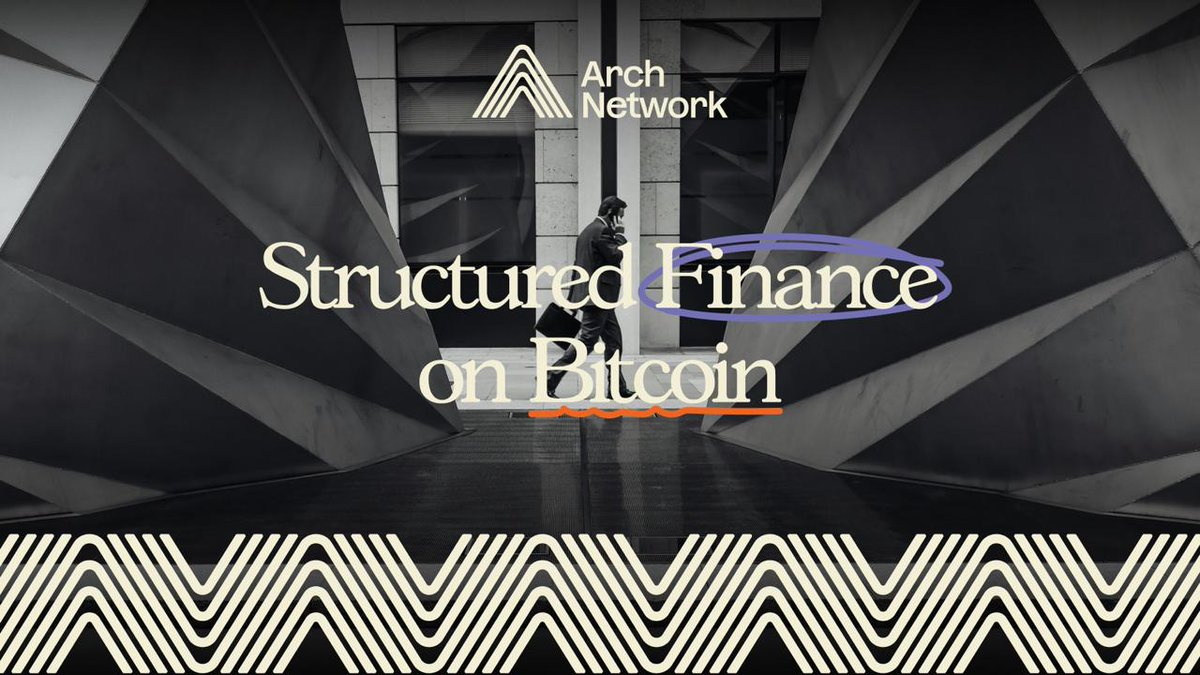 Structured finance exists to take idle assets and put them to work.

Bitcoin already has the asset.

What was missing:
-native financial structure
-built for Bitcoin
-respects final settlement

Now it exists.