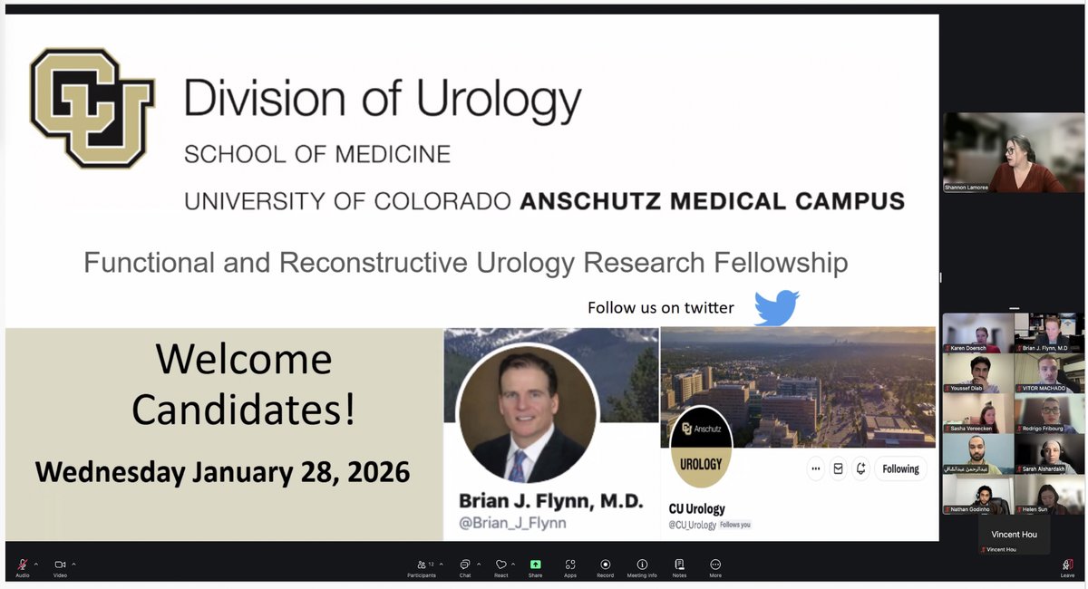 Brian_J_Flynn's tweet photo. Our 1-year paid FRU Research Scholar program @CU_Urology continues to set the standard for success! 🌎 Over the last 8 years, we’ve maintained a high match rate in Urology for our scholars and academic productivity. 🎓🏆

We had a fantastic session last night with 6 impressive candidates from around the globe, and we’re looking forward to our next interview round this Wednesday, February 4!

Open to both US and International candidates (med students & post-residents), our scholars are leading the way with several presentations at #AUA26. 🏛️📈
@sjvereeck 
@IFRUEUrol 
#Urology #MedEd #Research #Match2026  @AmerUrological