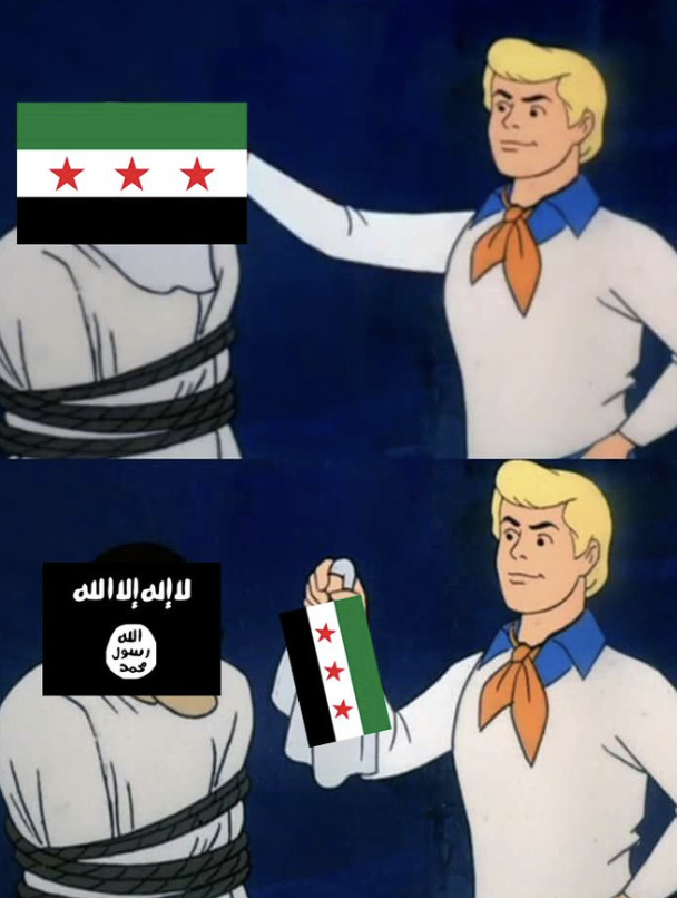 calebmclambsura's tweet photo. The 'Syrian Arab Army' is ISIS https://t.co/5MAbwL9wPf