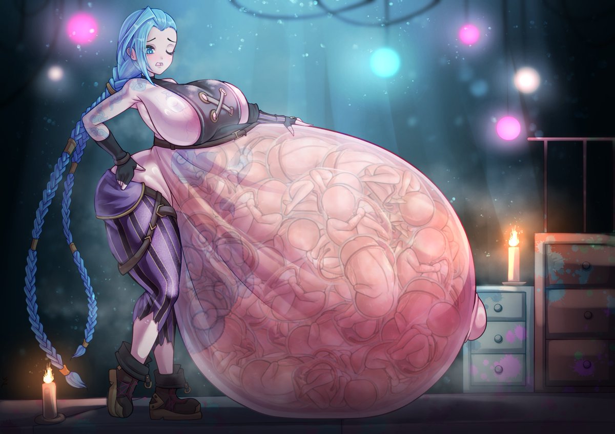 john2989027's tweet photo. art for @ZigArm39 !
featuring  Jinx from Arcane becomes super huge...
#pregnantart #ボテ腹 https://t.co/qvBjOoWSe7