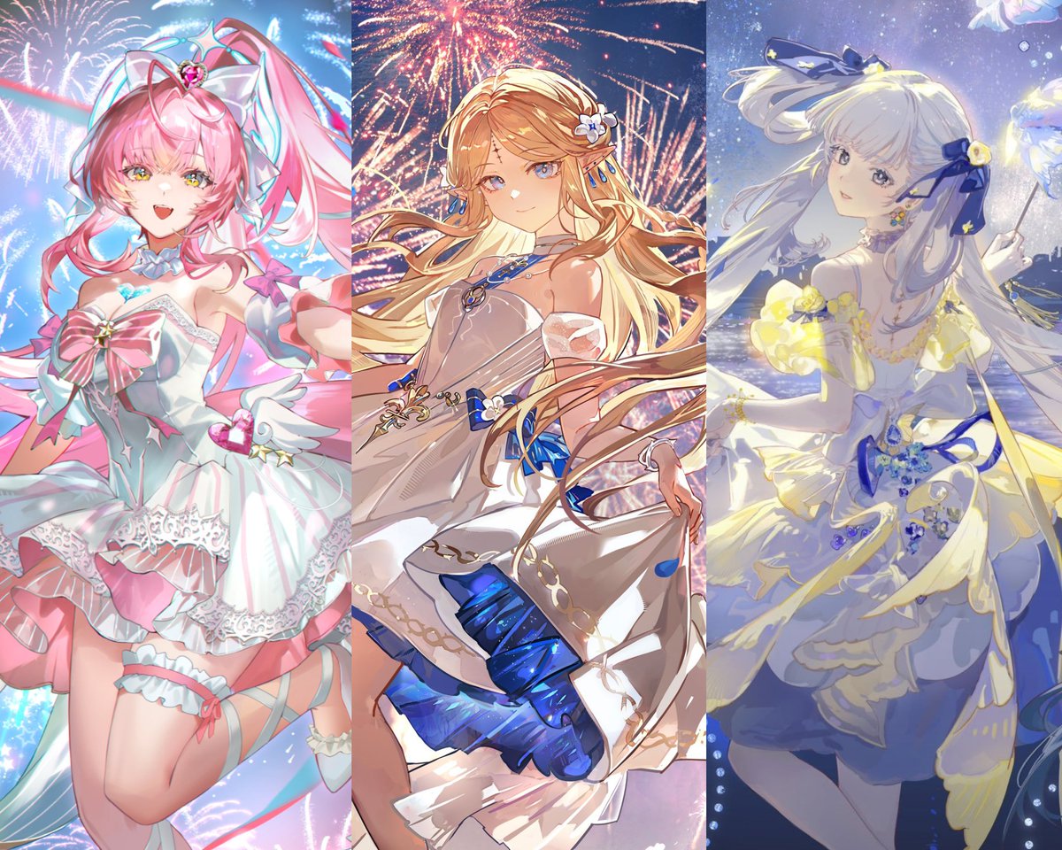 WuWa_Verse1's tweet photo. Aemeath, Cartethyia &amp; Jinhsi illustrations for WuWa New Year Party 2026 ✨️

#WutheringWaves https://t.co/VJtgQGYuSN